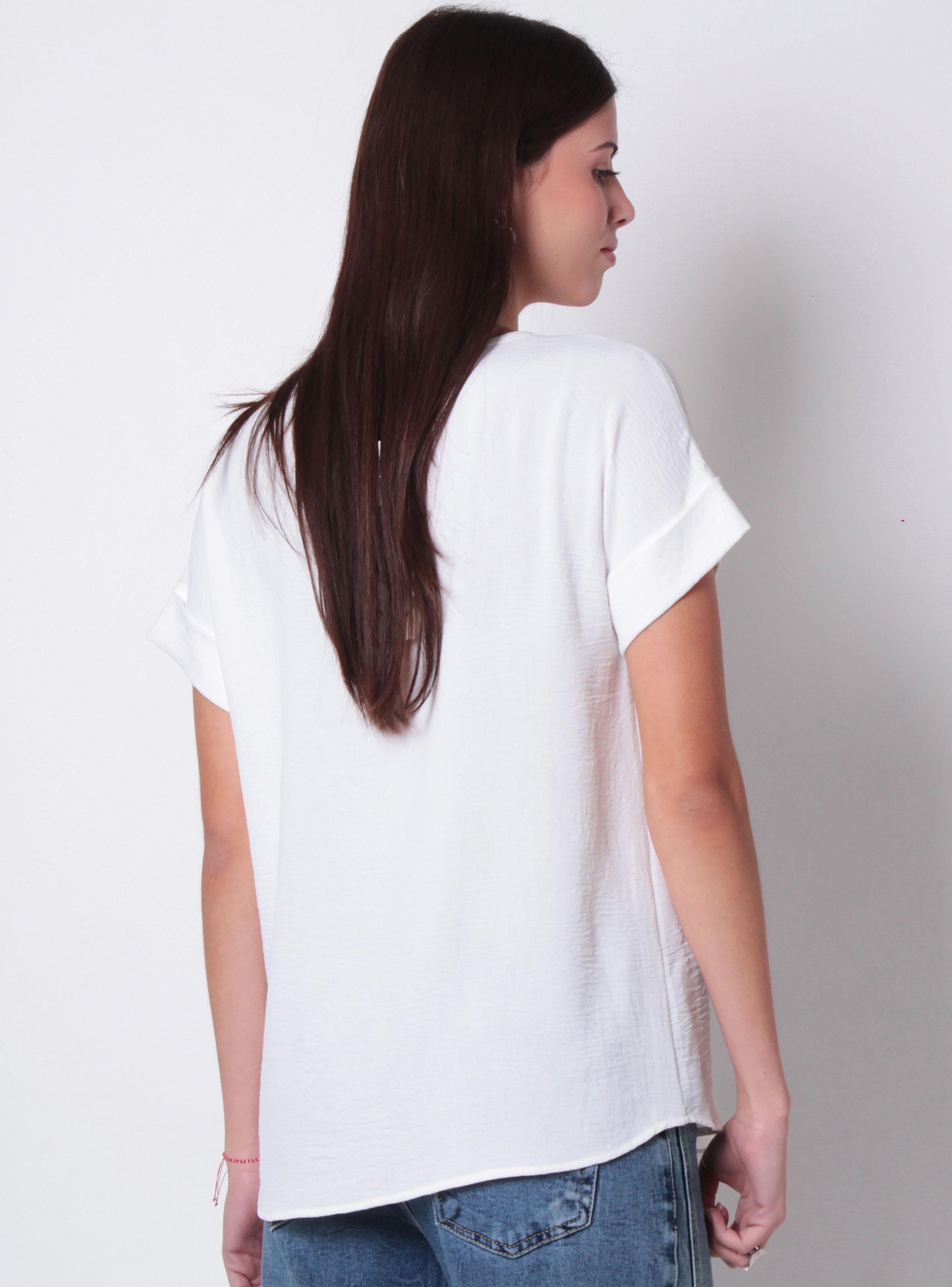 Blusa Escote Redondo Manga Corta-1