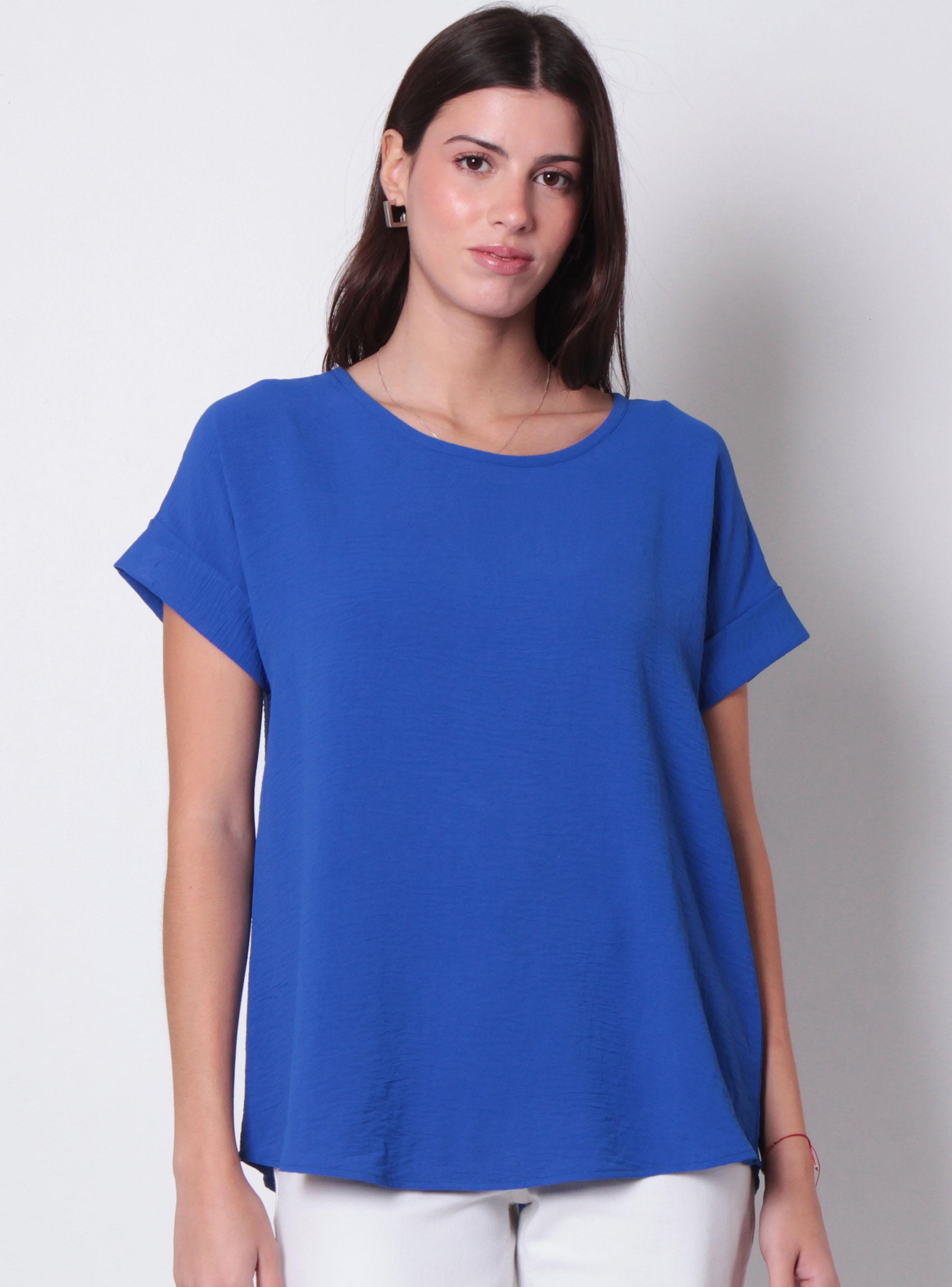 Blusa Escote Redondo Manga Corta-0