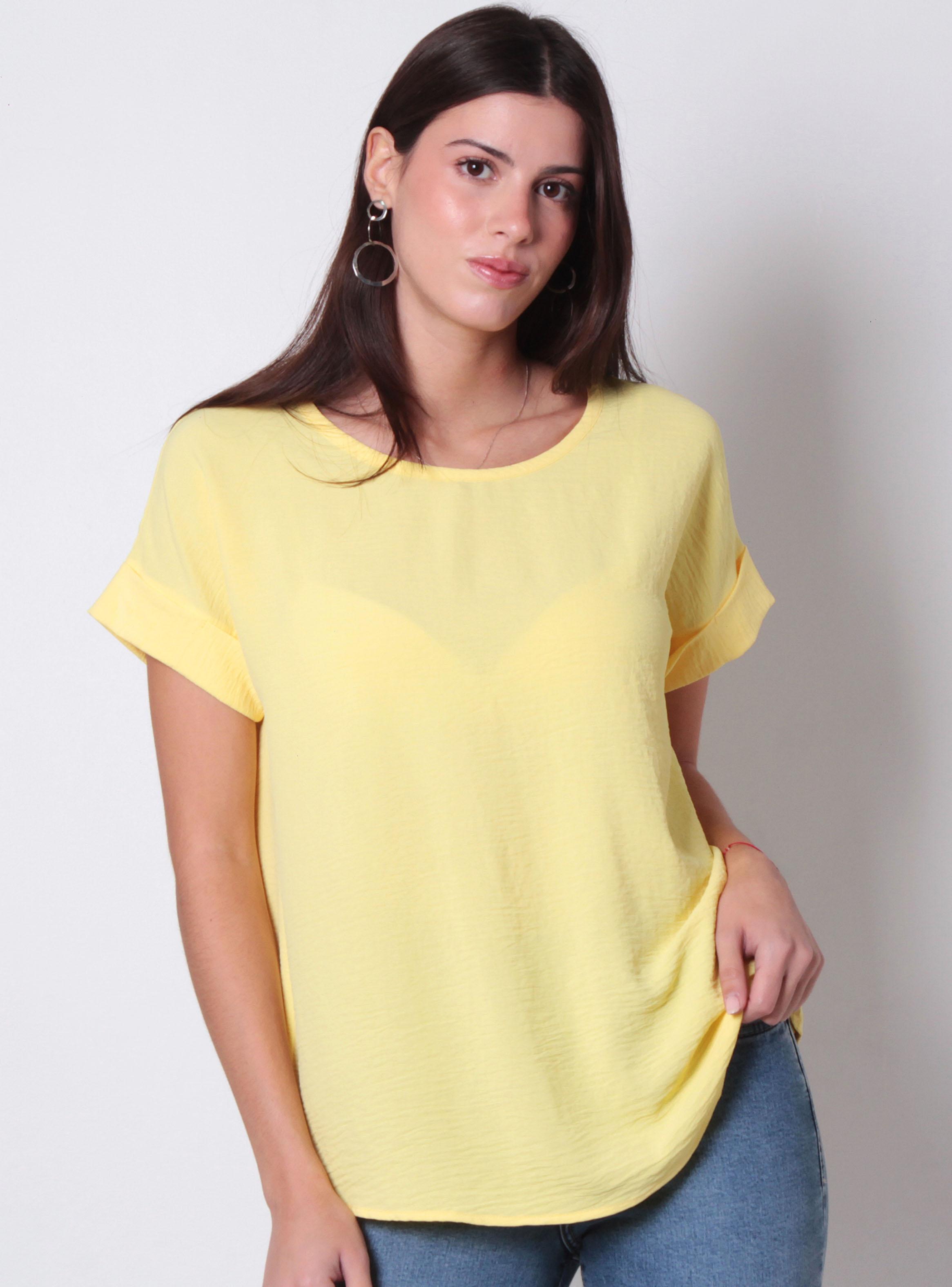 Blusa Escote Redondo Manga Corta-0