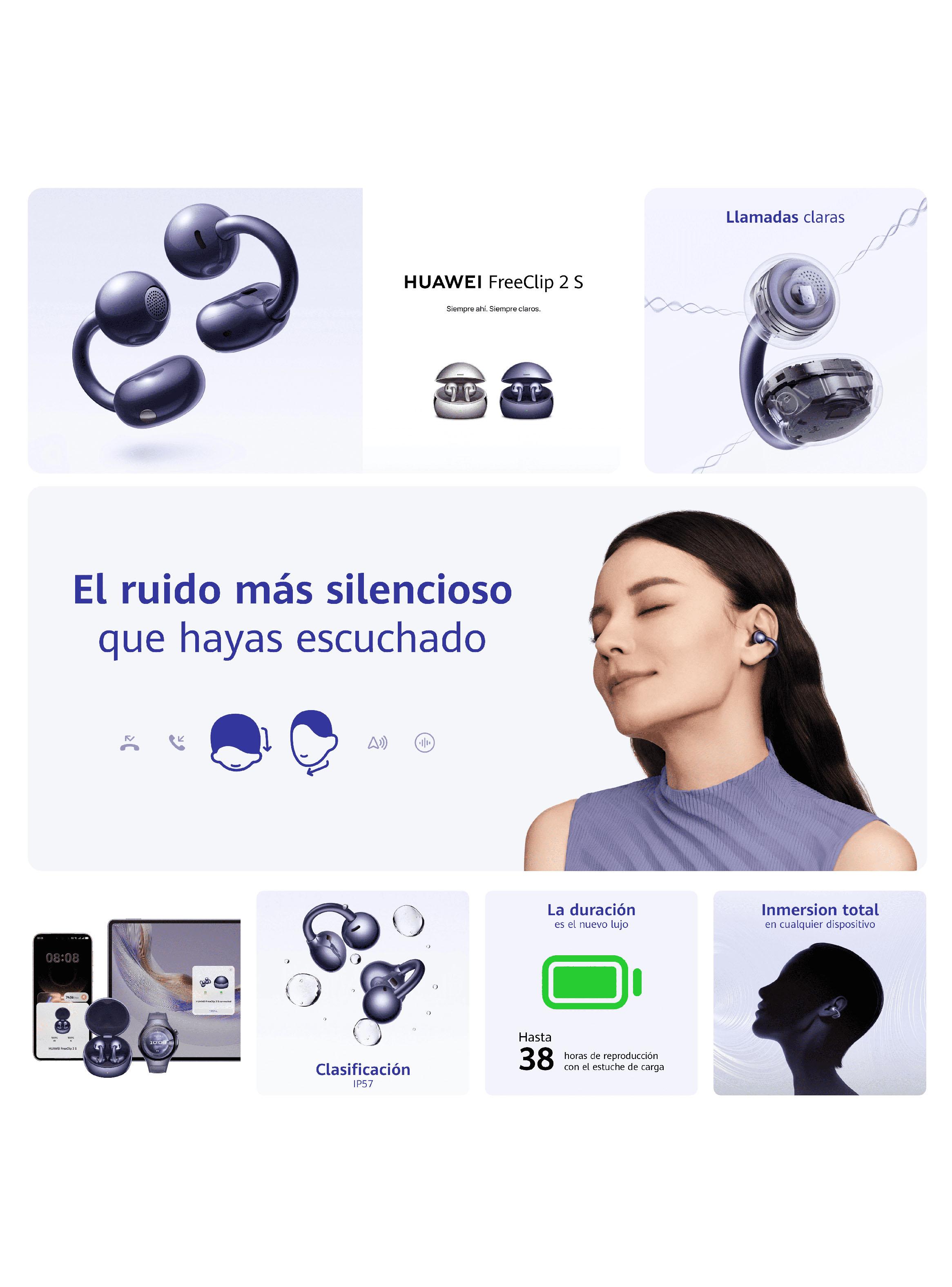Audífonos Bluetooth FreeClip 2S Plata-4