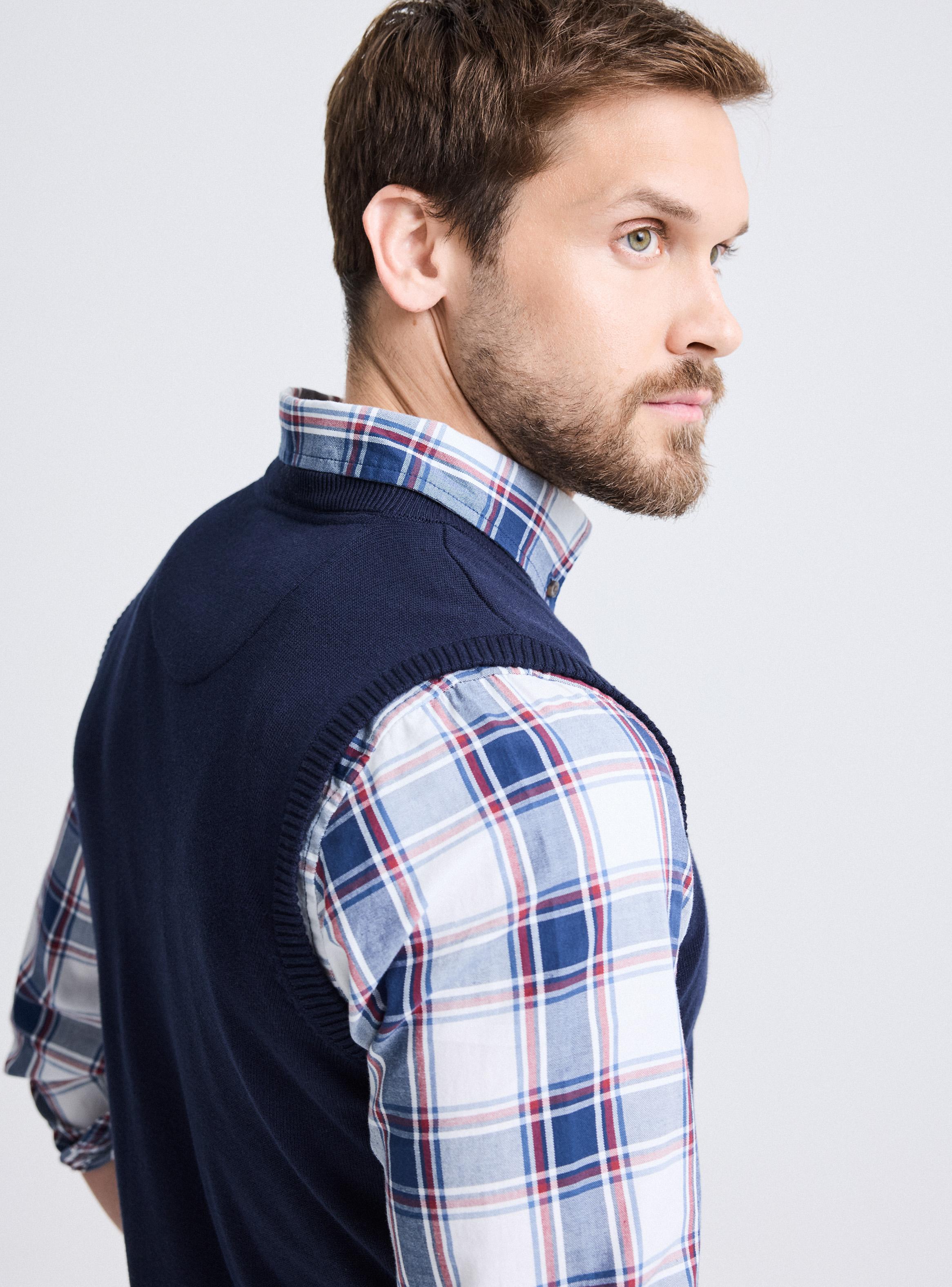 Sweater Básico Sin Mangas Algodón Regular Fit-3