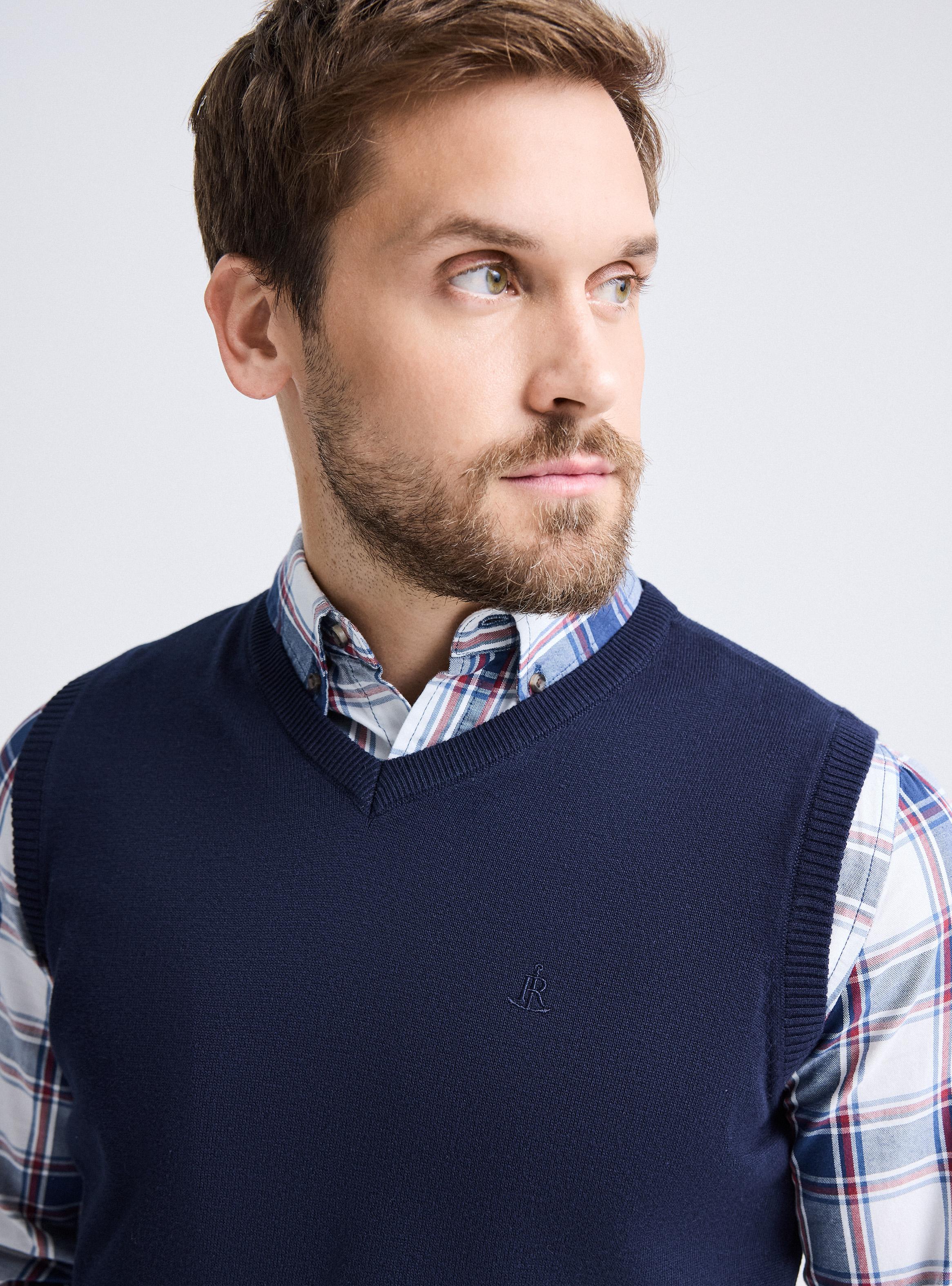 Sweater Básico Sin Mangas Algodón Regular Fit-2