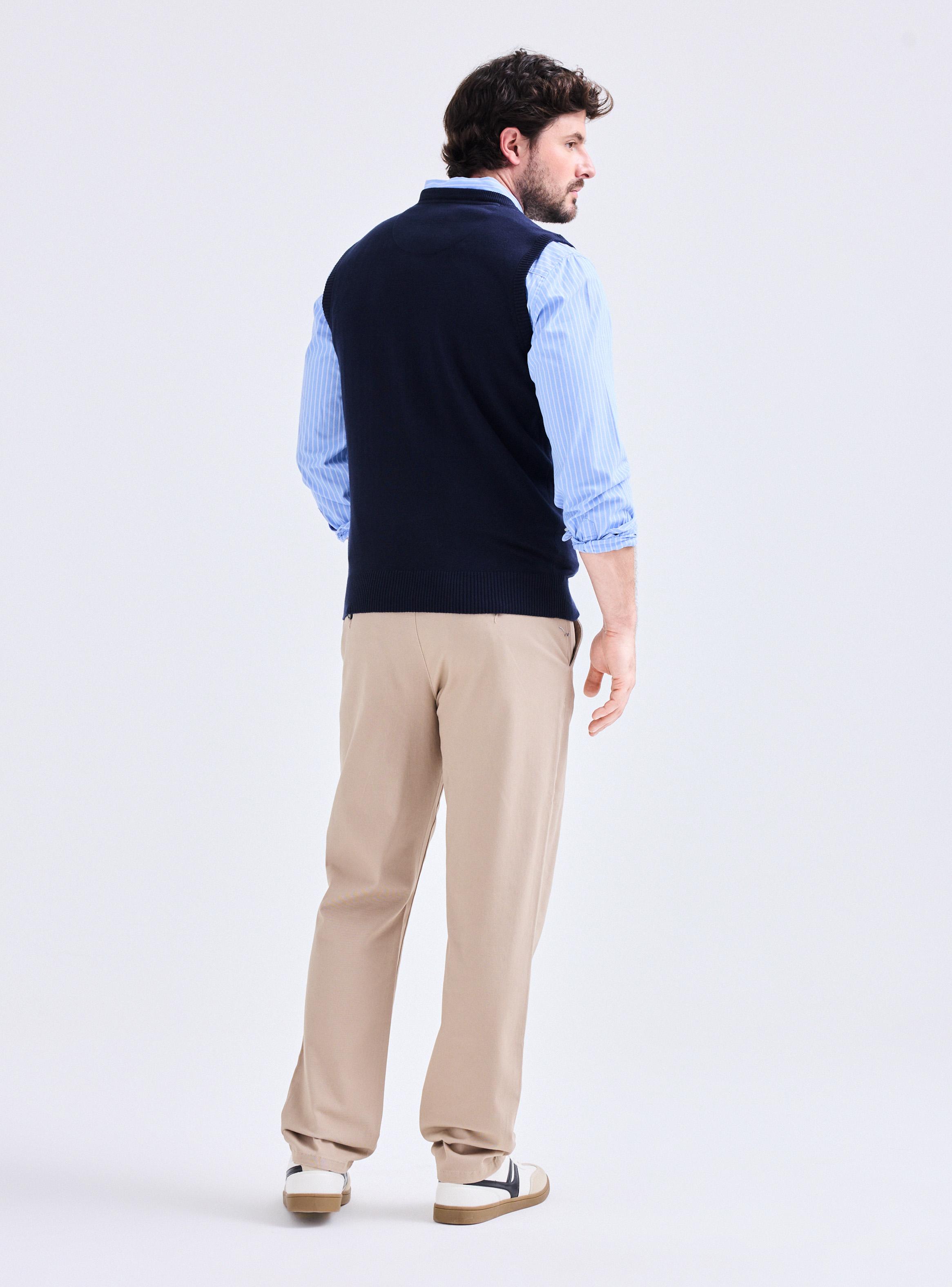 Sweater Básico Sin Mangas-5