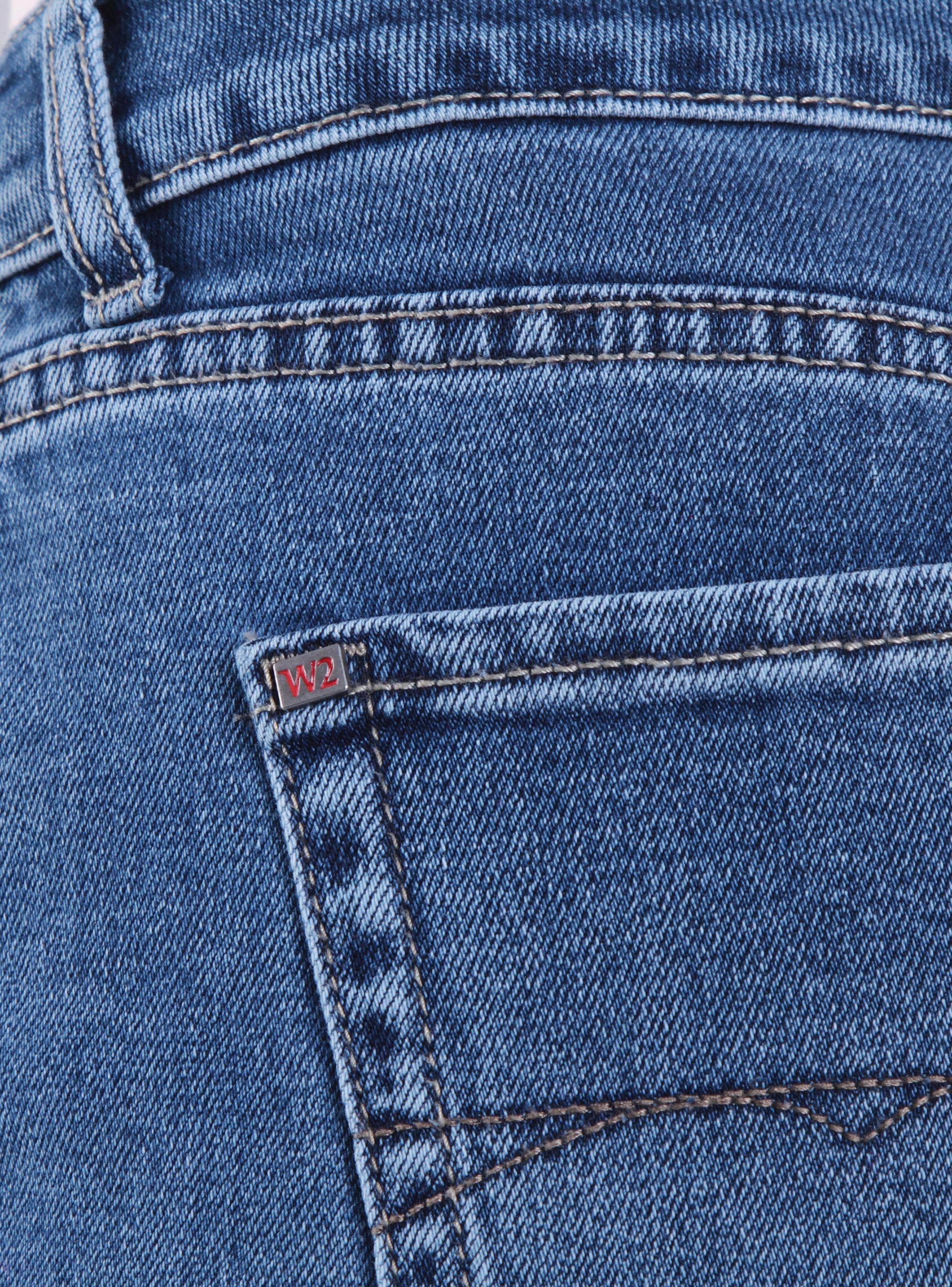 Jeans Wide Tiro Alto Pretina Básica Botón-2