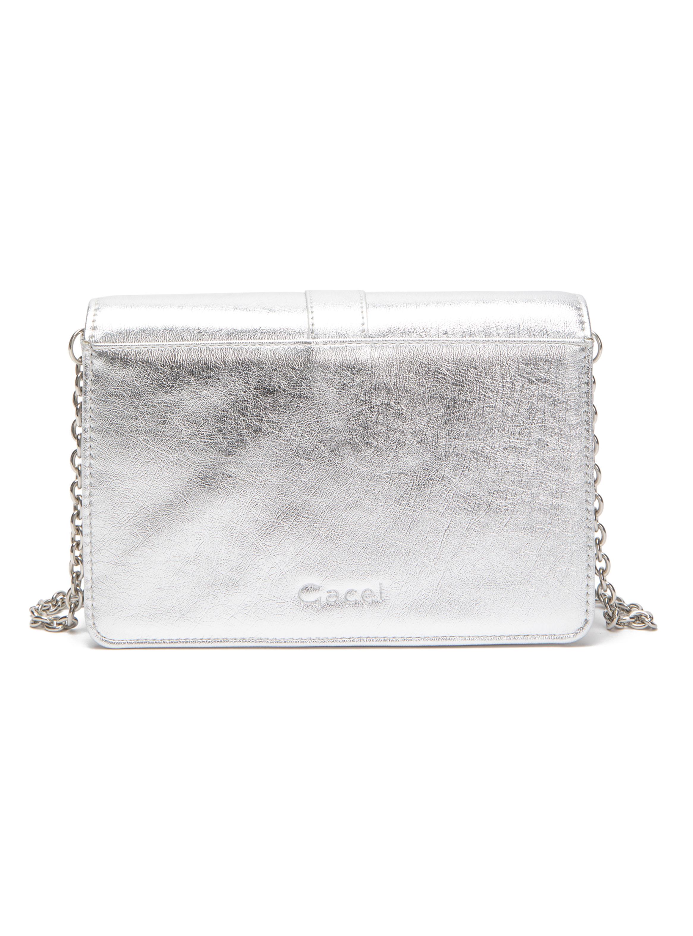 Cartera de Fiesta Clutch Sintético Plata-0
