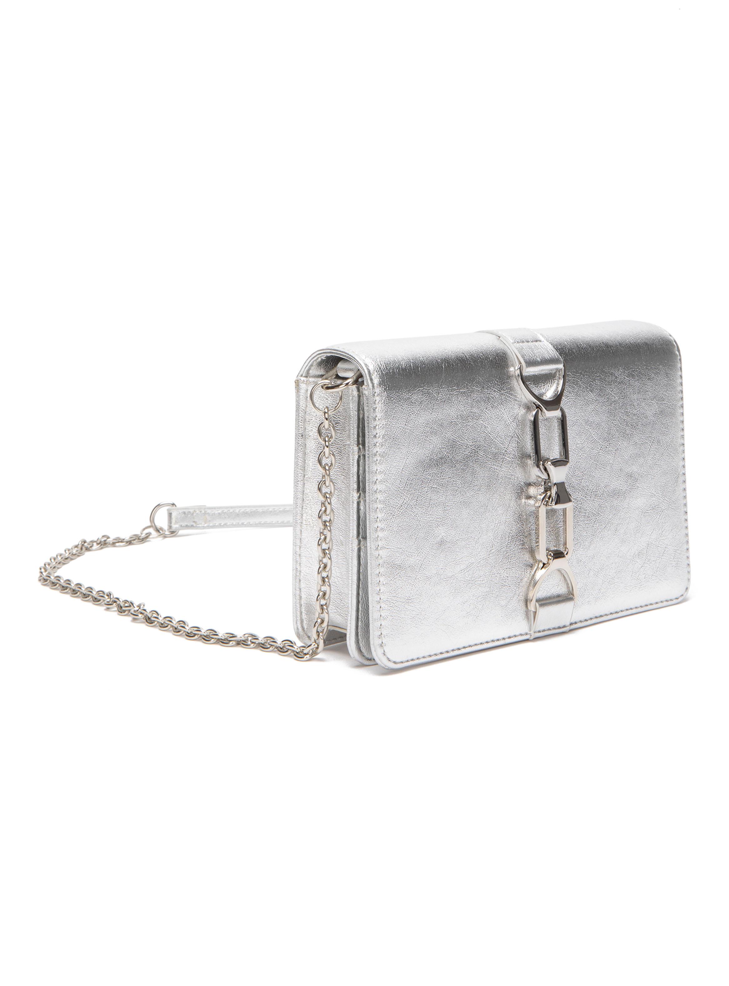 Cartera de Fiesta Clutch Sintético Plata-2