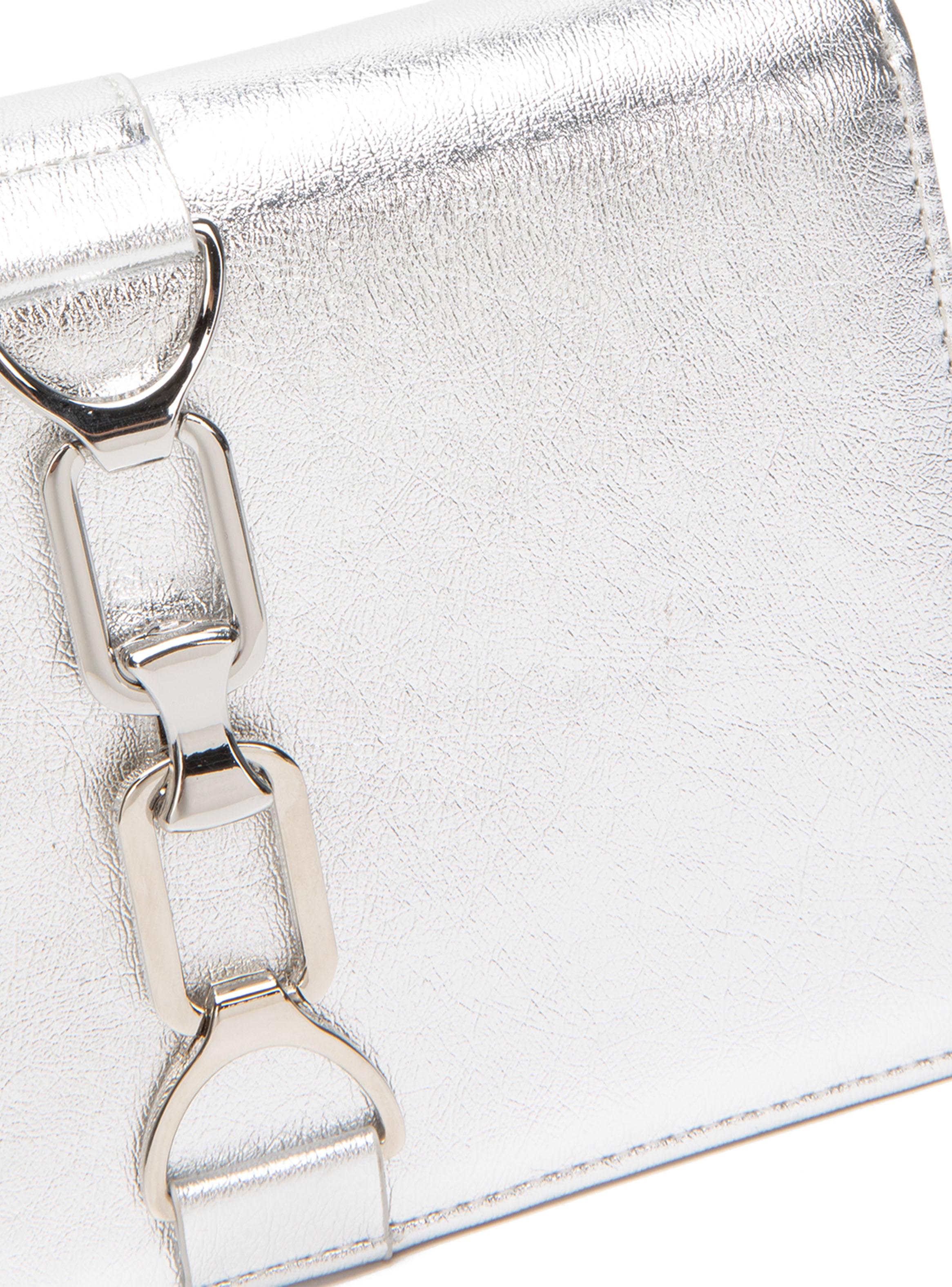 Cartera de Fiesta Clutch Sintético Plata-4