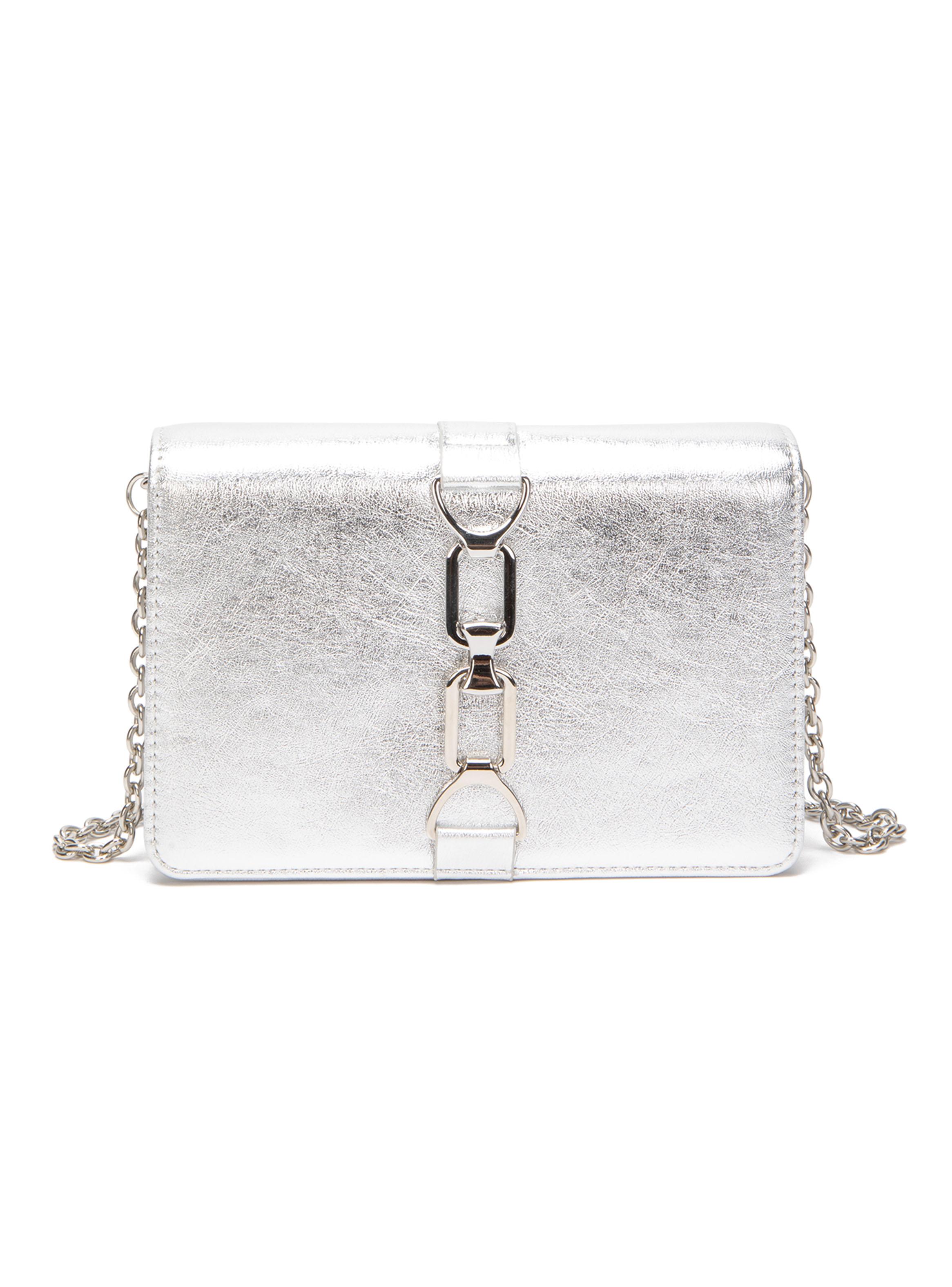 Cartera de Fiesta Clutch Sintético Plata-1