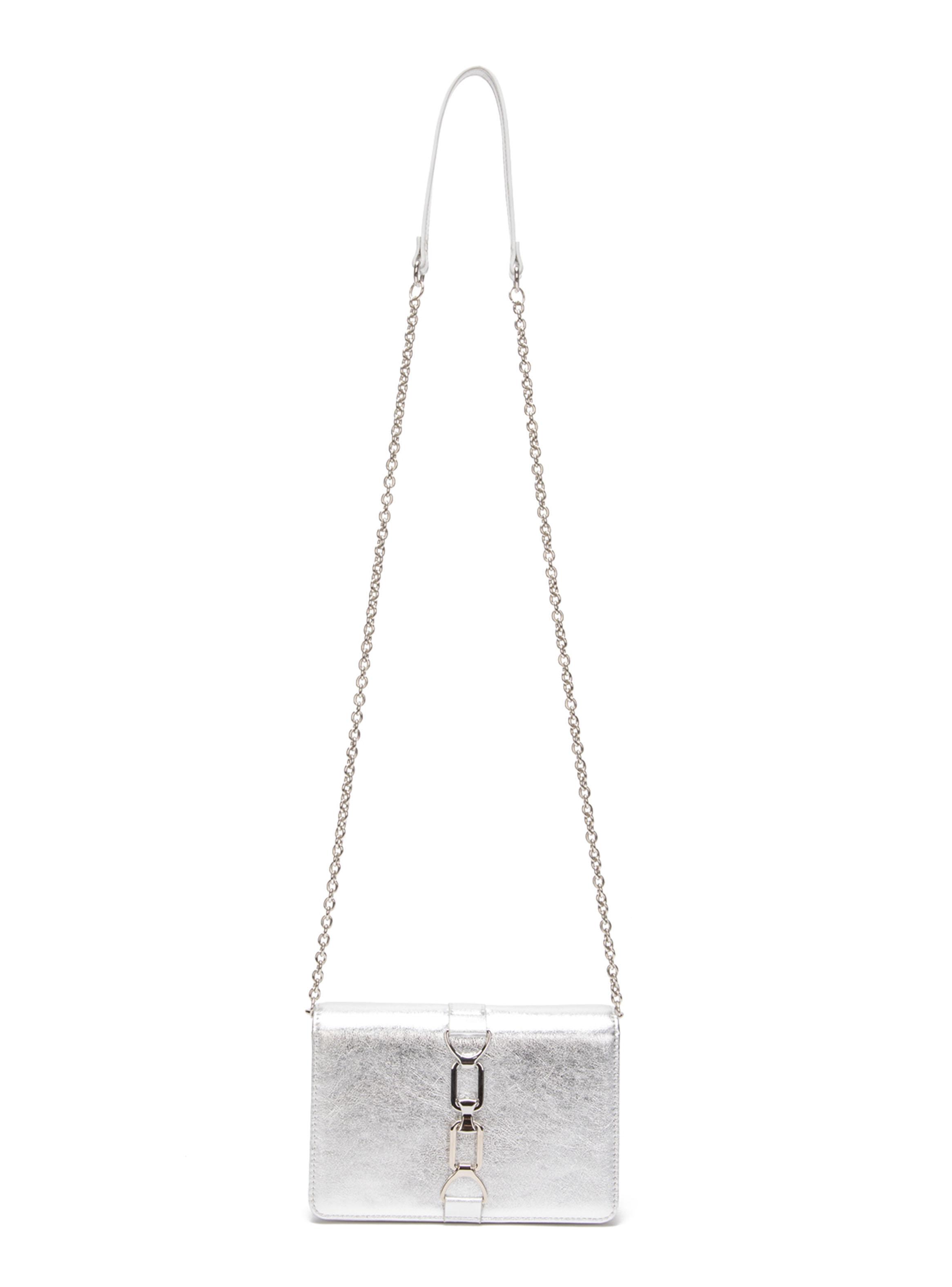 Cartera de Fiesta Clutch Sintético Plata-3