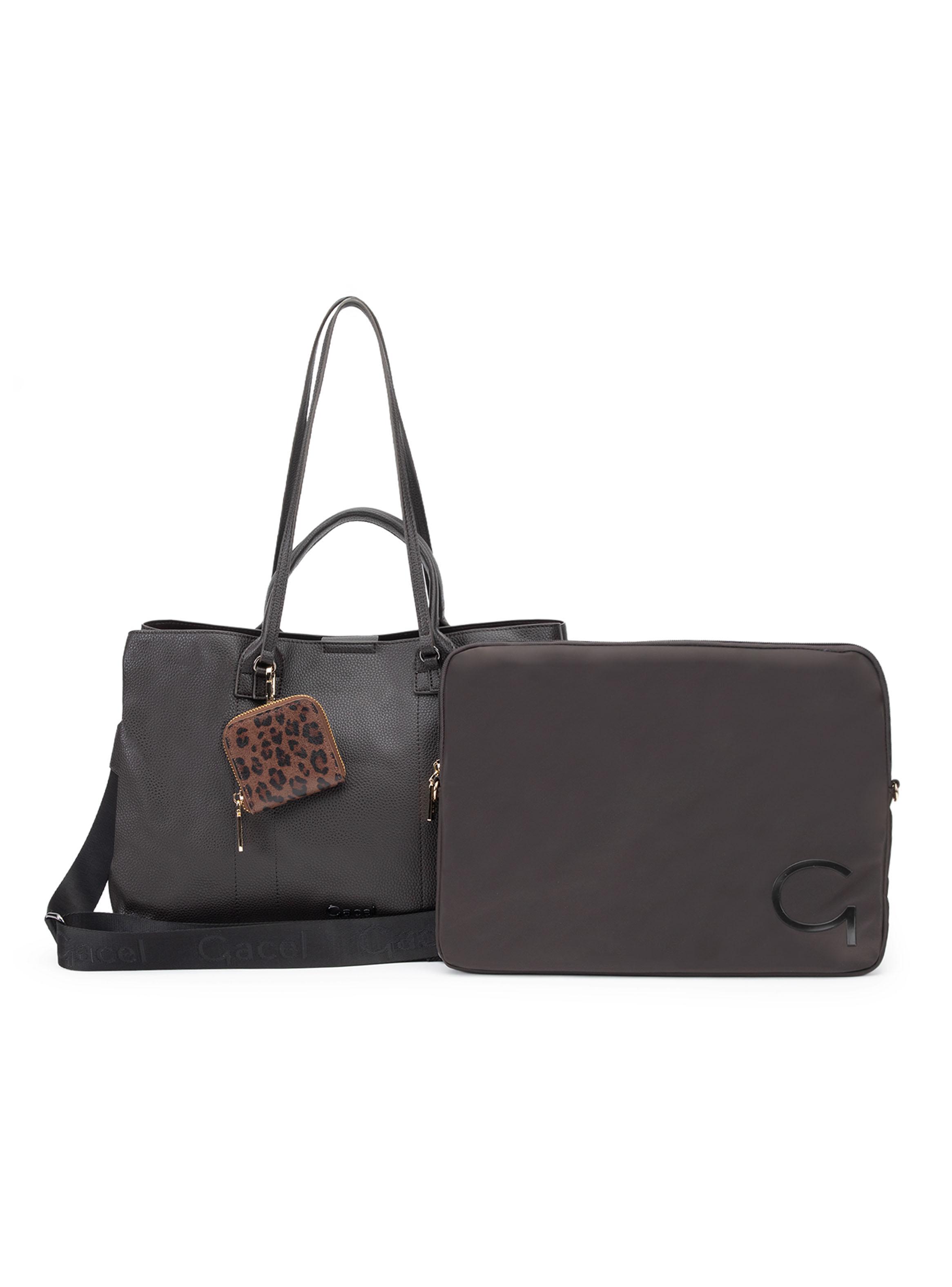 Cartera Shopping Notebook 13'' Sintético Chocolate-3