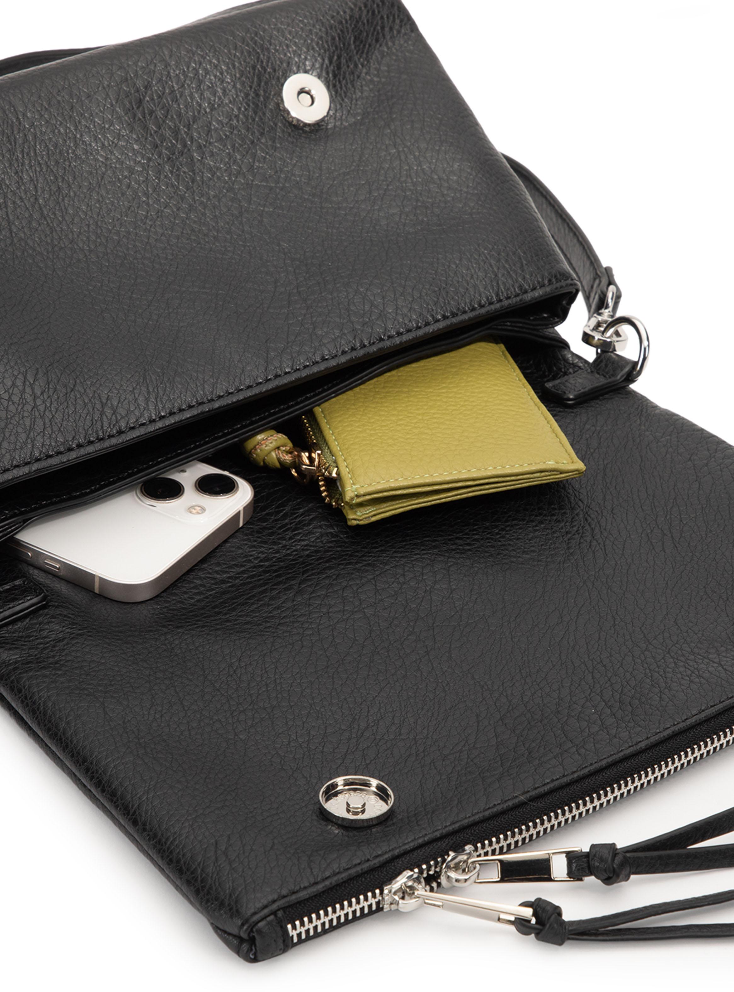 Cartera Bandolera Sintético Negro Grande-3