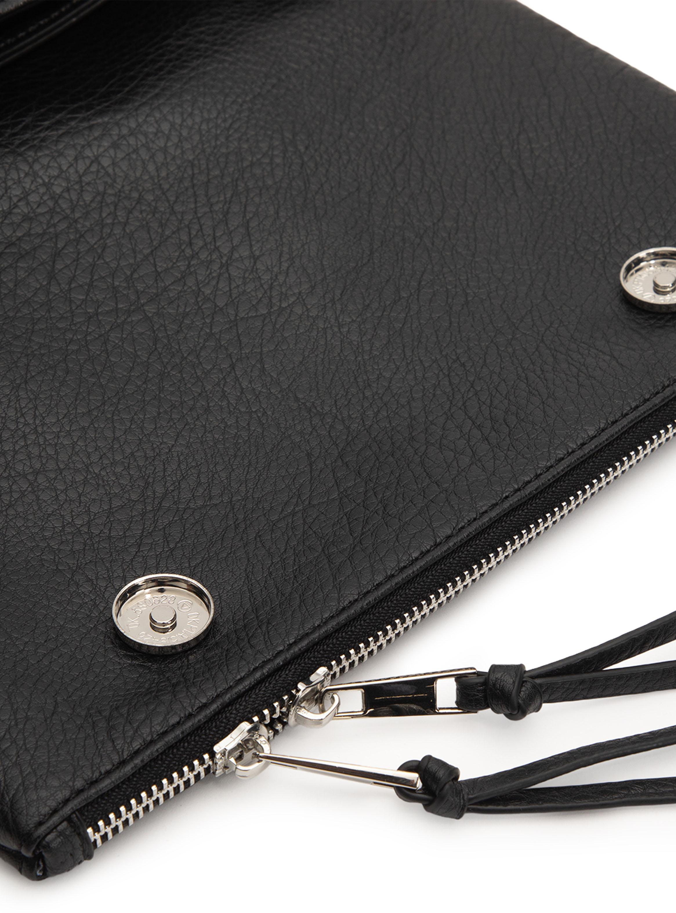 Cartera Bandolera Sintético Negro Grande-5