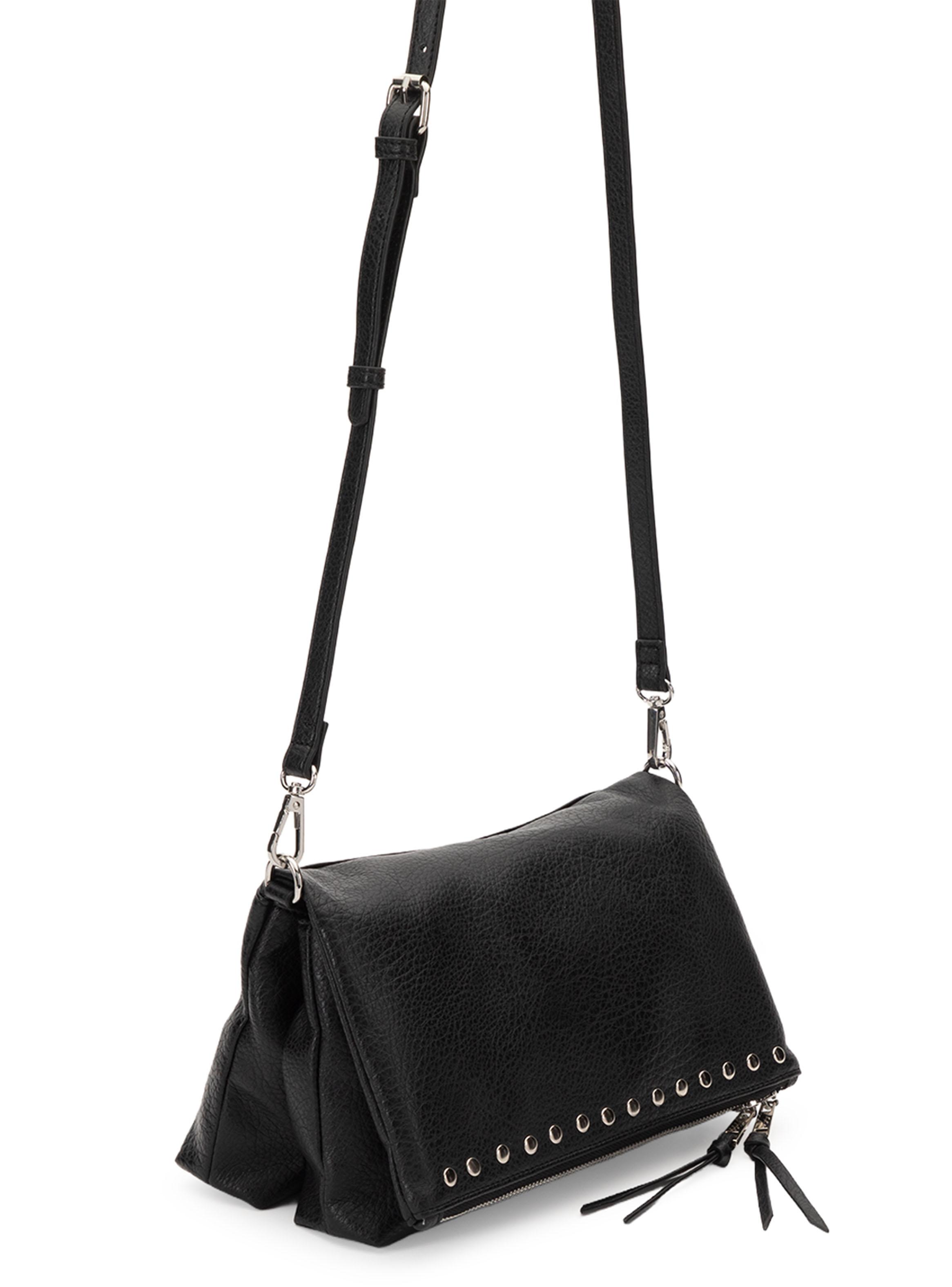Cartera Bandolera Sintético Negro Grande-2