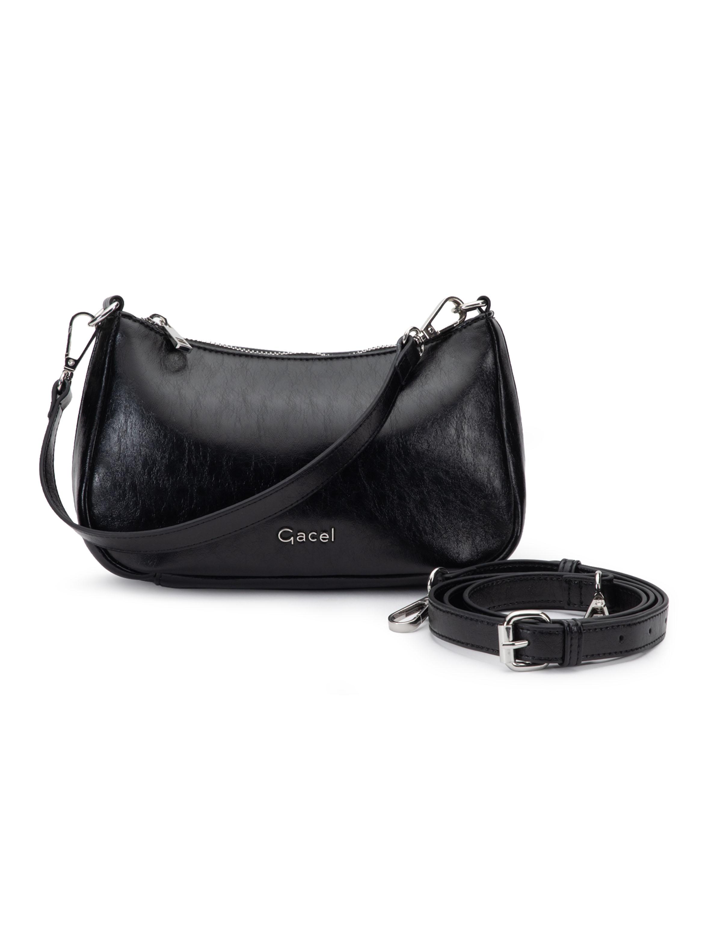 Cartera Bandolera Sintético Negro Pequeña-1