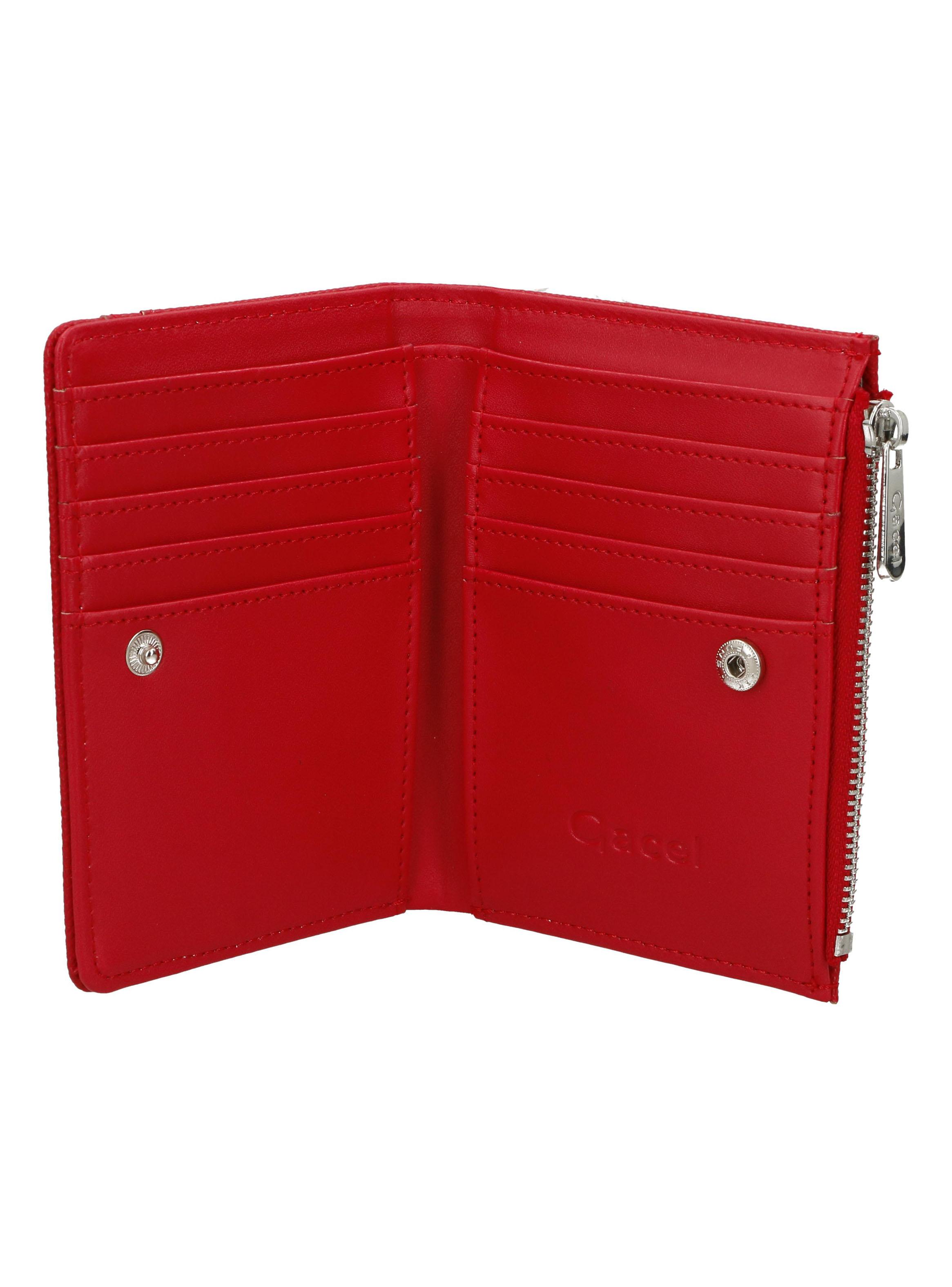 Billetera Sintético Rojo Pequeña-2