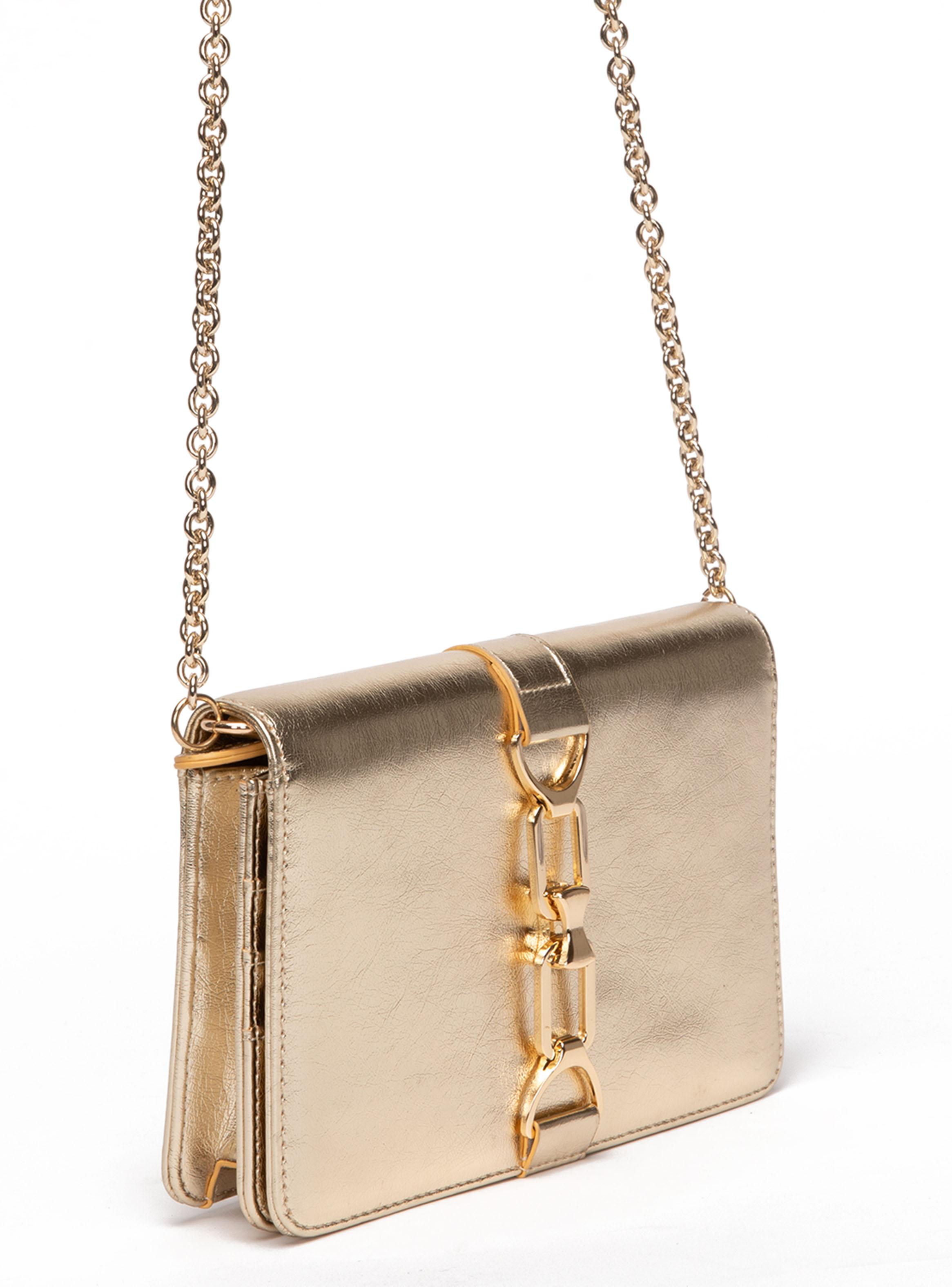 Cartera de Fiesta Clutch Sintético Dorado-2