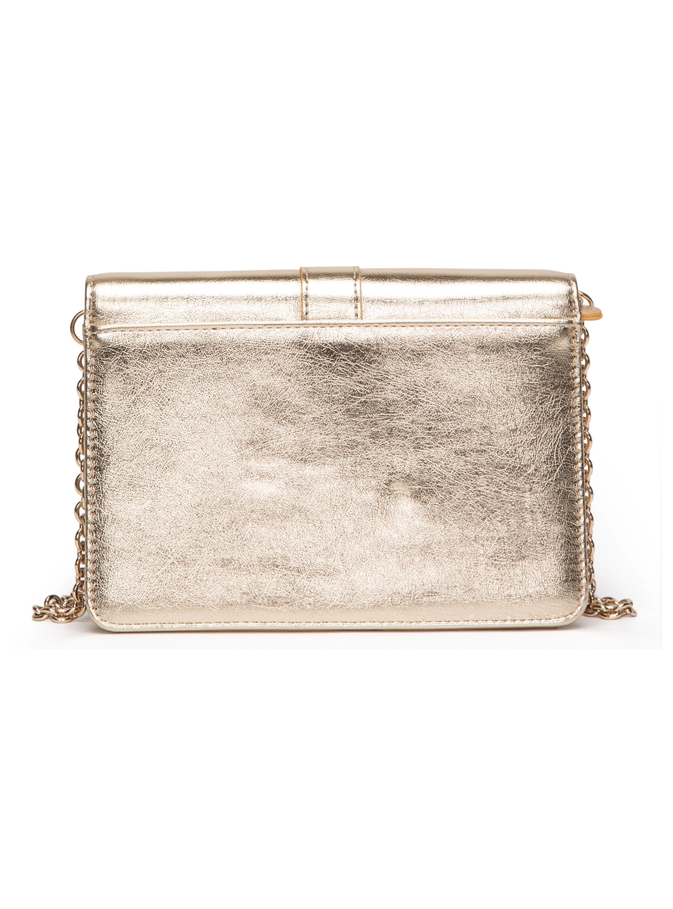 Cartera de Fiesta Clutch Sintético Dorado-1