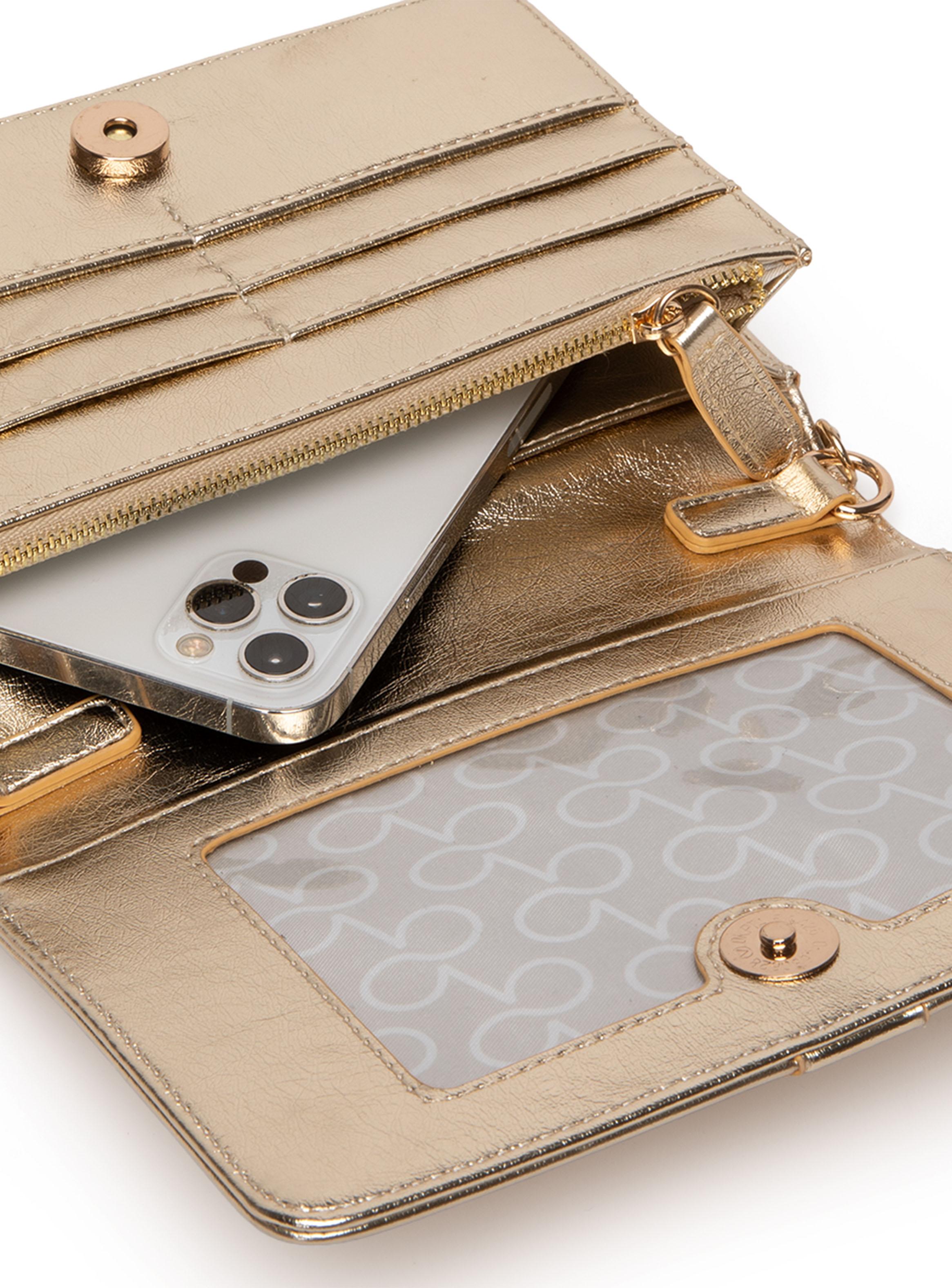 Cartera de Fiesta Clutch Sintético Dorado-4