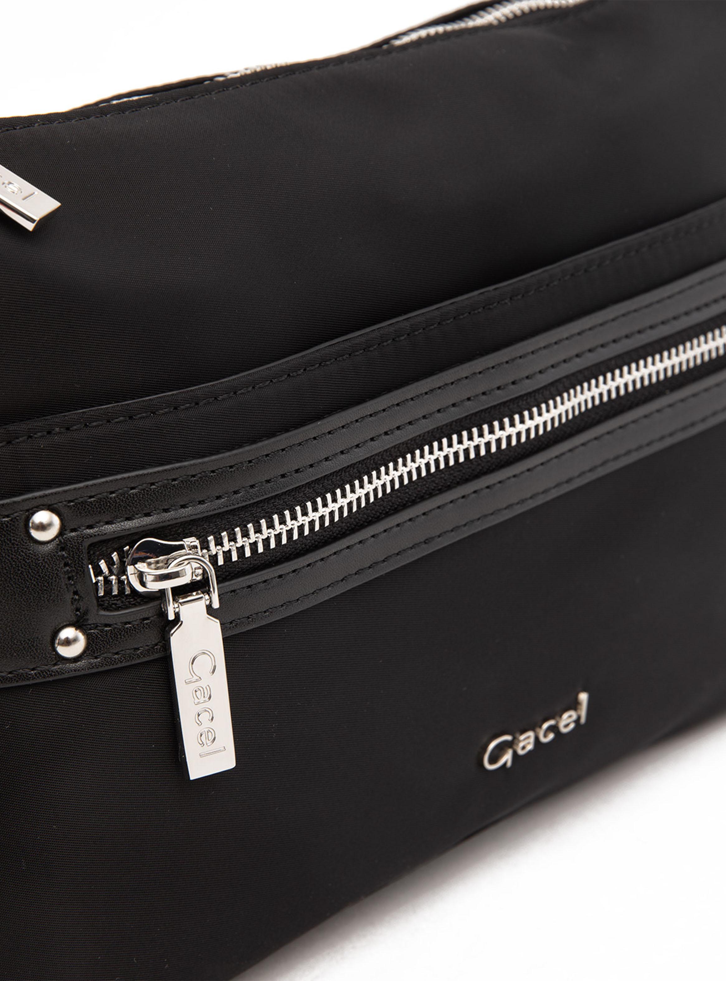 Cartera Bandolera Textil Negro-4