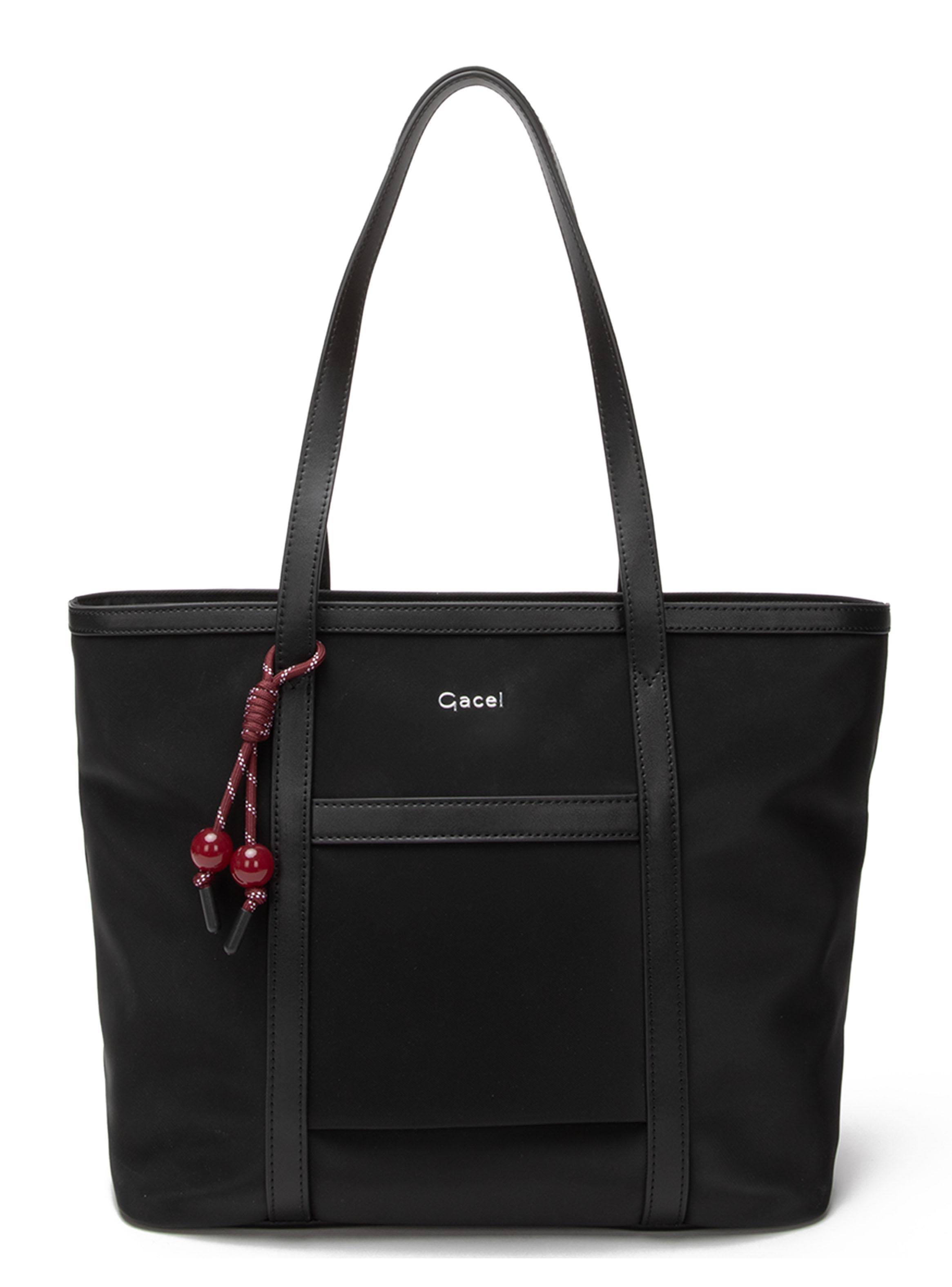 Cartera de Hombro Shopping Textil Negro-1