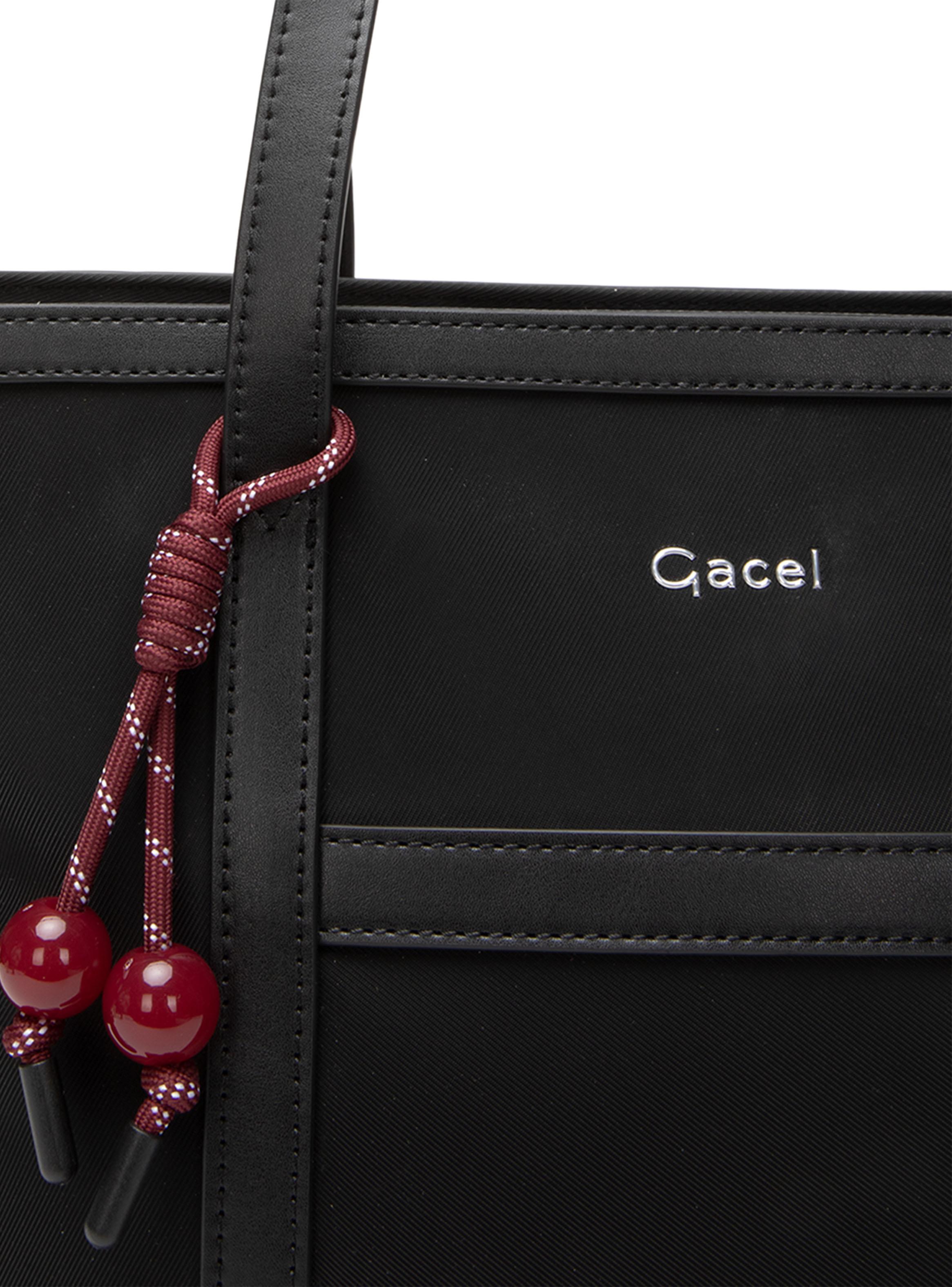 Cartera de Hombro Shopping Textil Negro-4