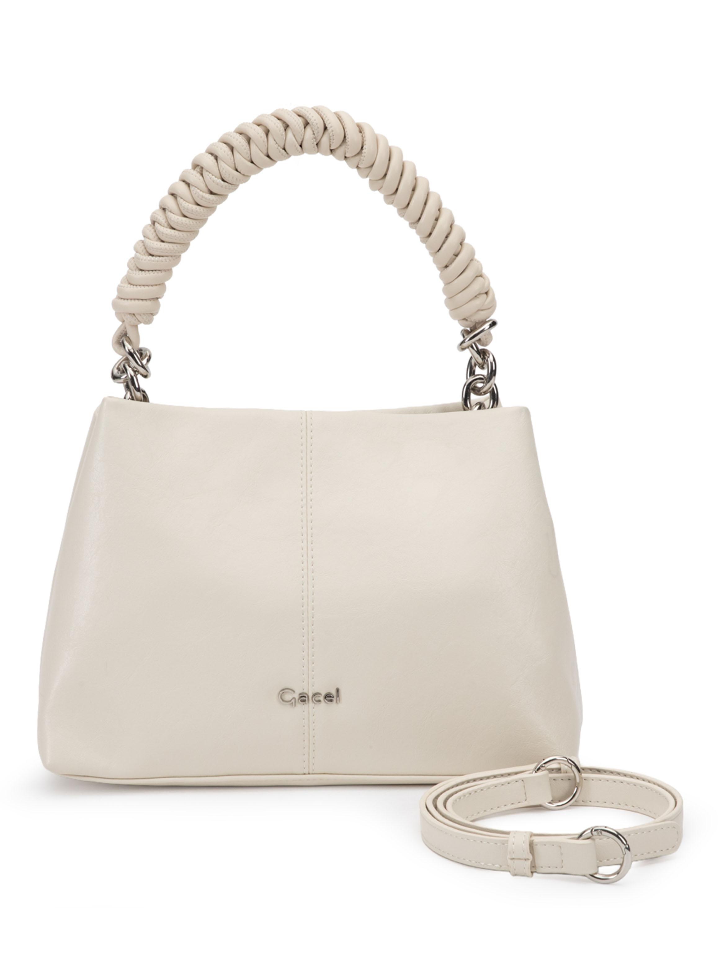 Cartera Bandolera Sintético Off White Grande-1