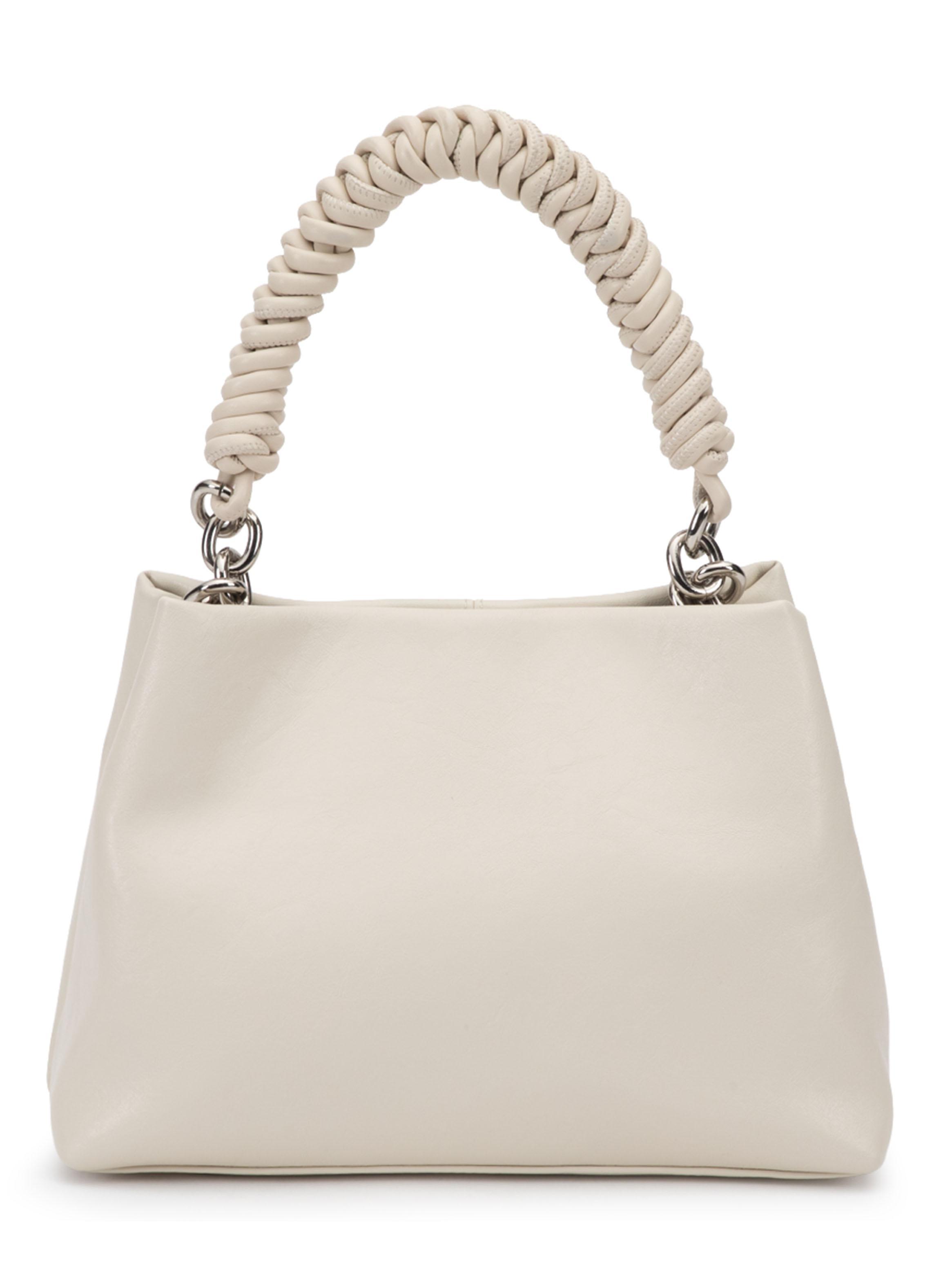 Cartera Bandolera Sintético Off White Grande-2