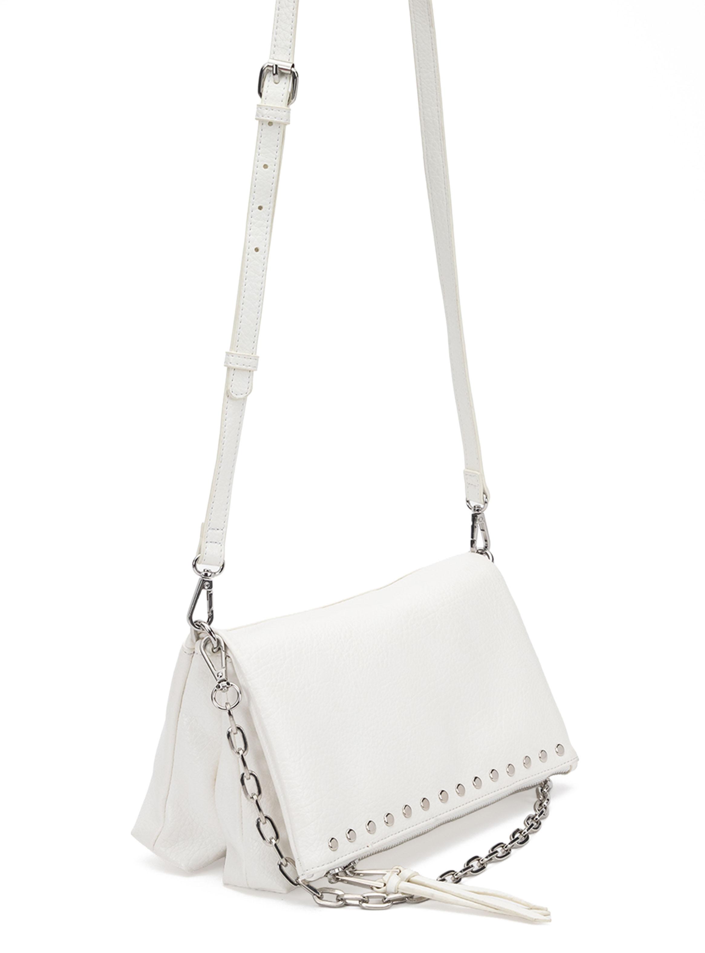 Cartera Bandolera Sintético Blanco Grande-1