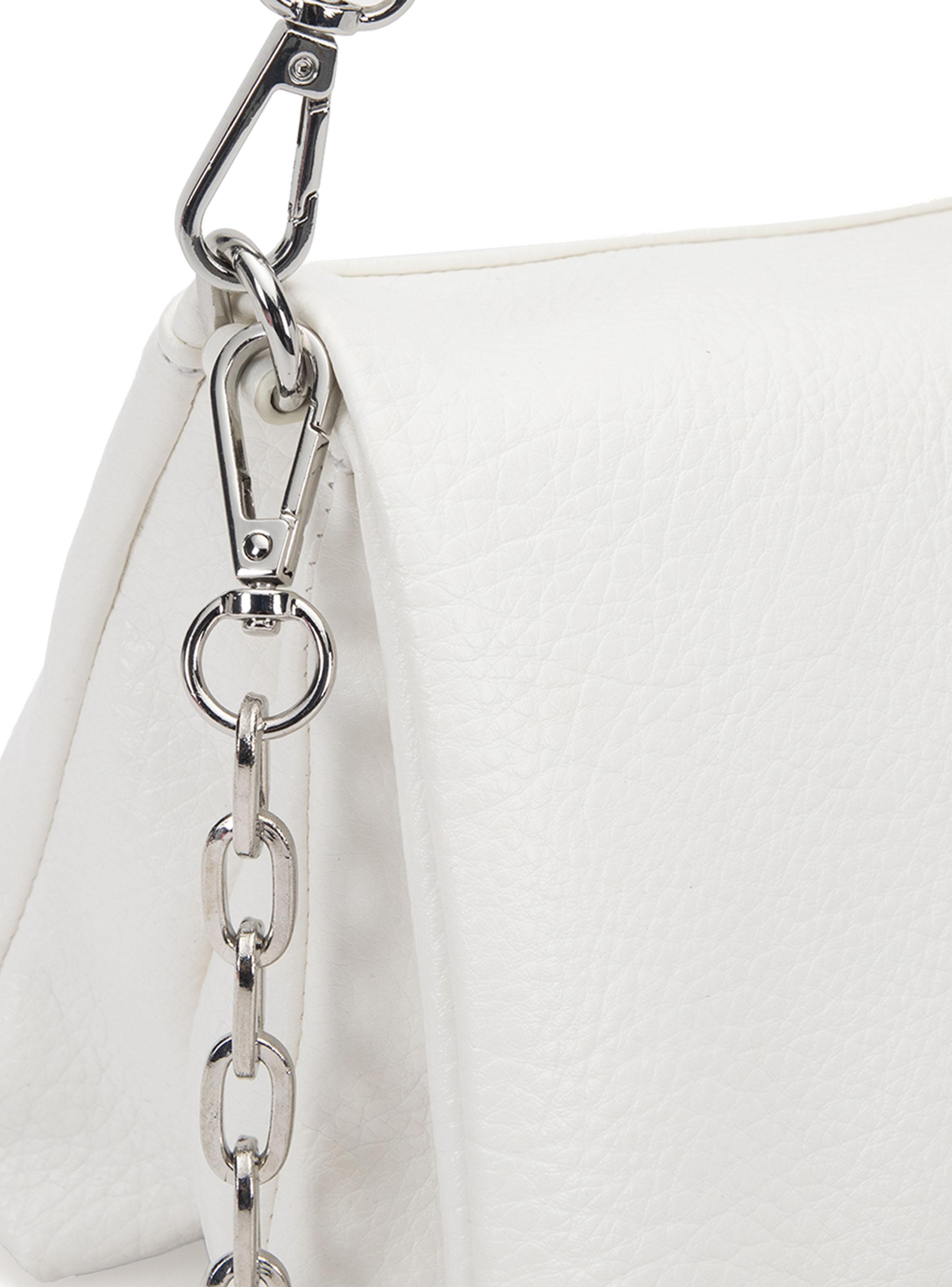Cartera Bandolera Sintético Blanco Grande-4
