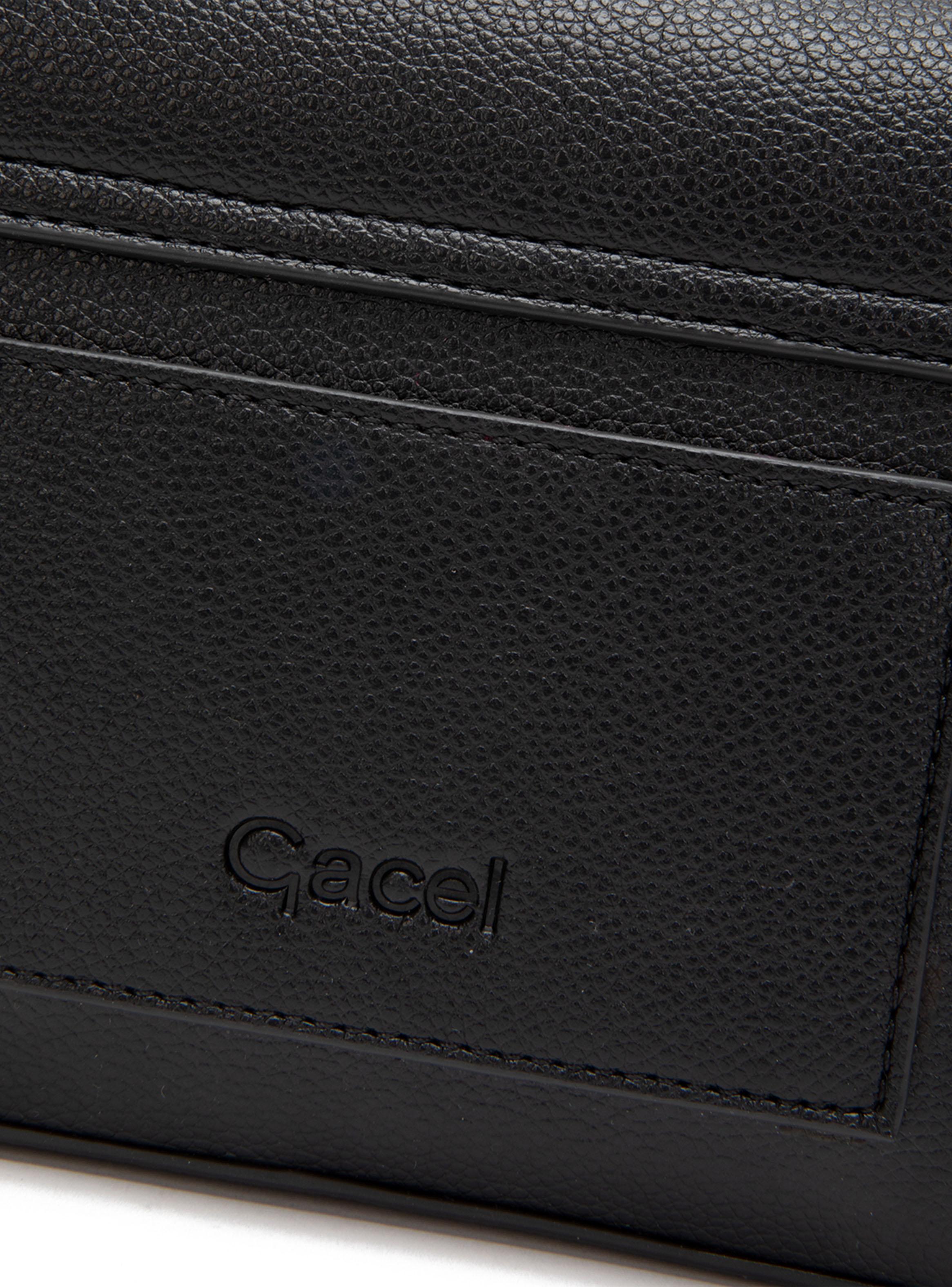 Cartera de Hombro Retro con Tapa Negro-3