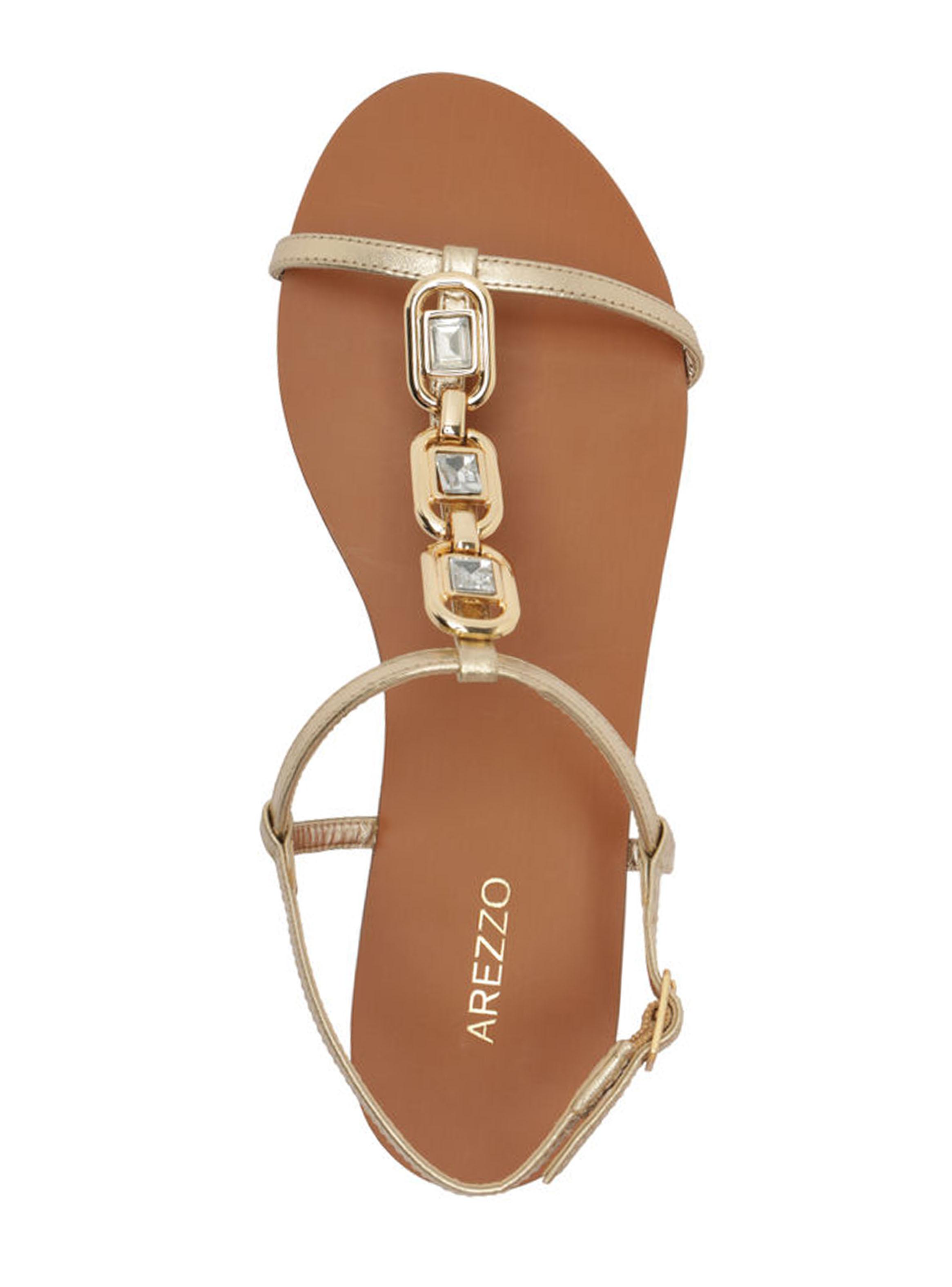 Sandalia Capri Platino Cuero Mujer-5