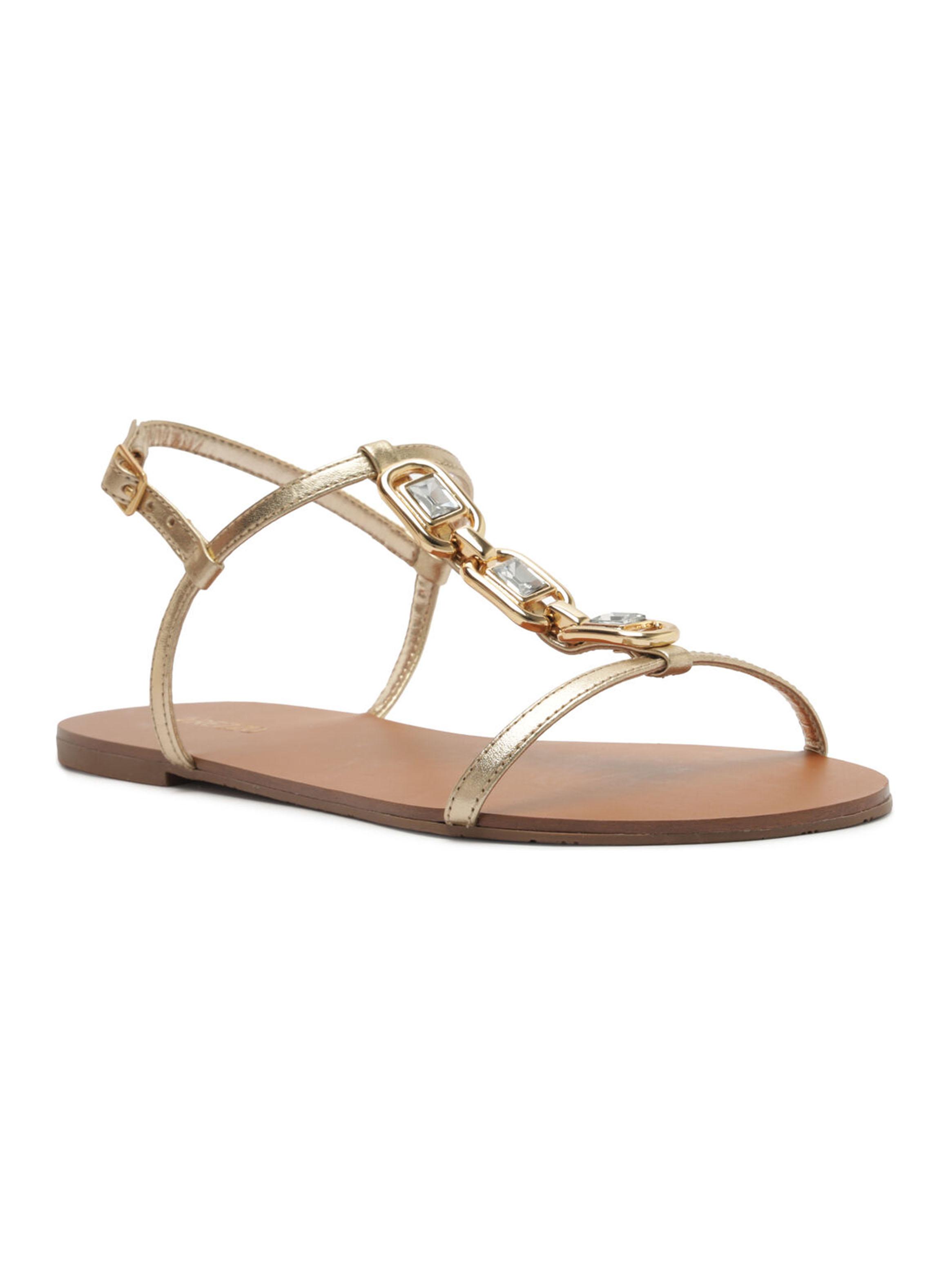 Sandalia Capri Platino Cuero Mujer-2