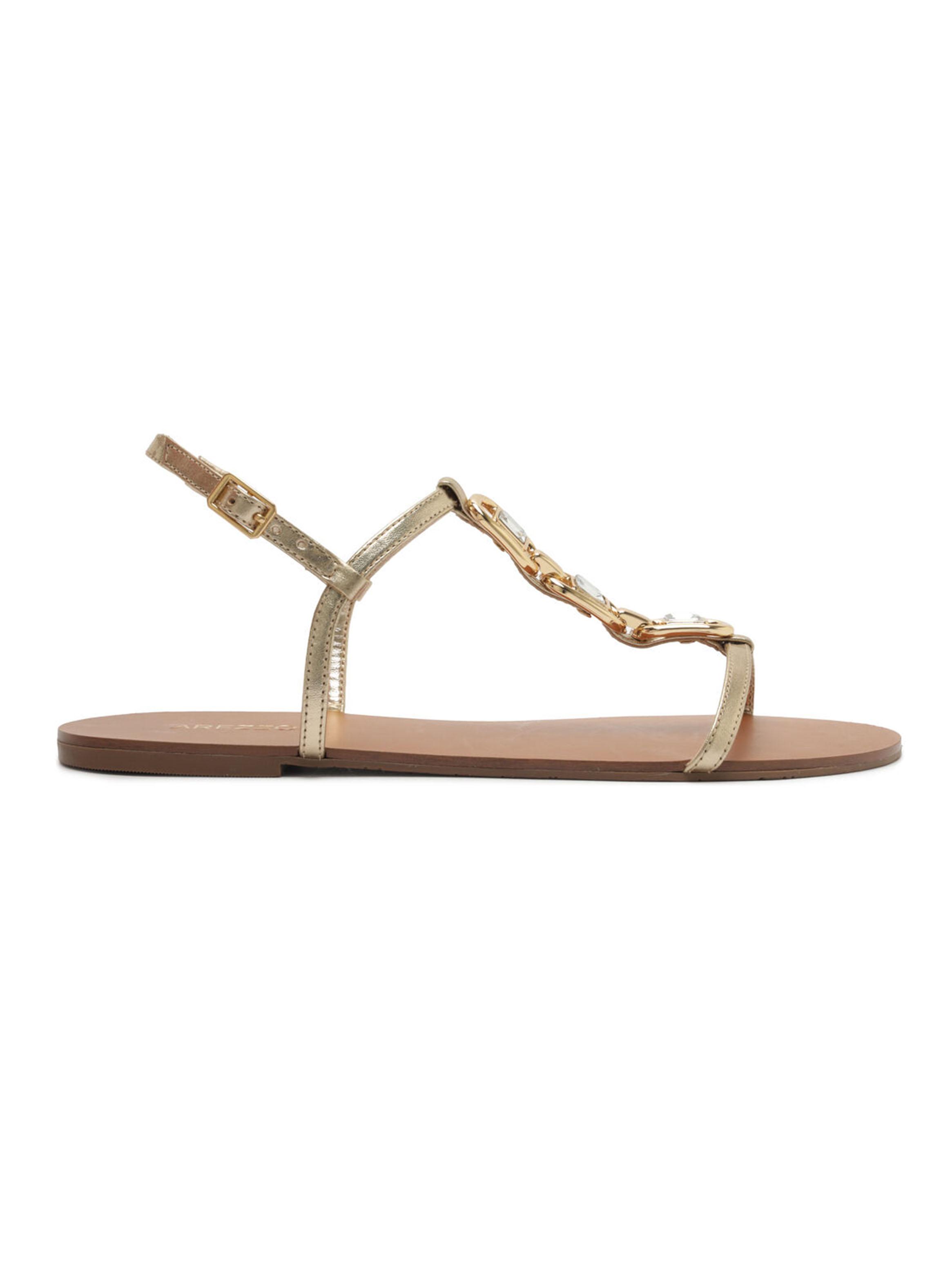 Sandalia Capri Platino Cuero Mujer-1