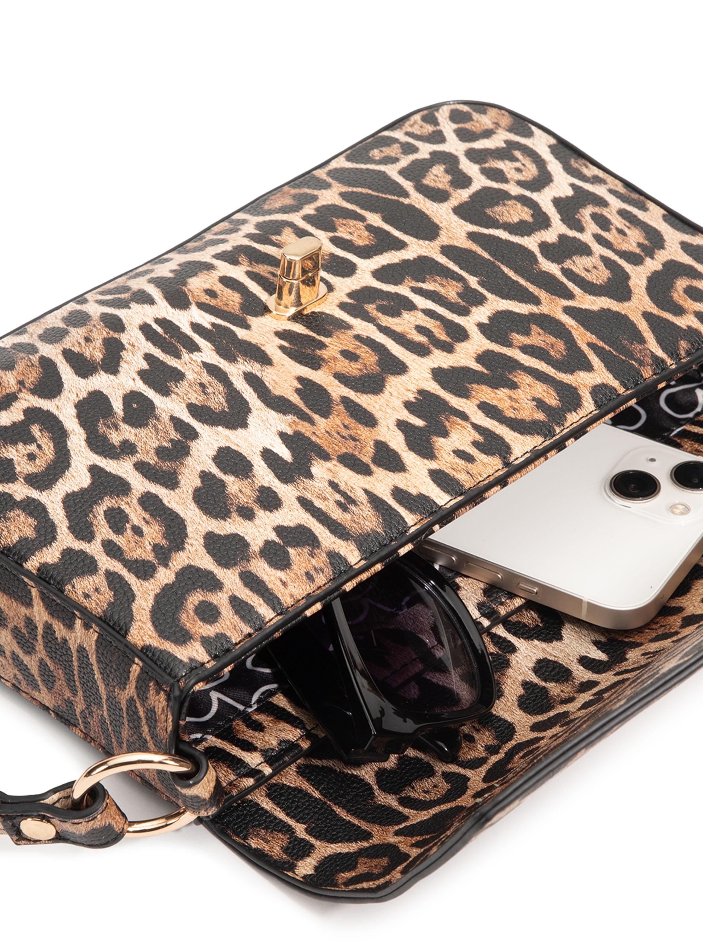 Cartera de Hombro Retro con Tapa Leopardo-4