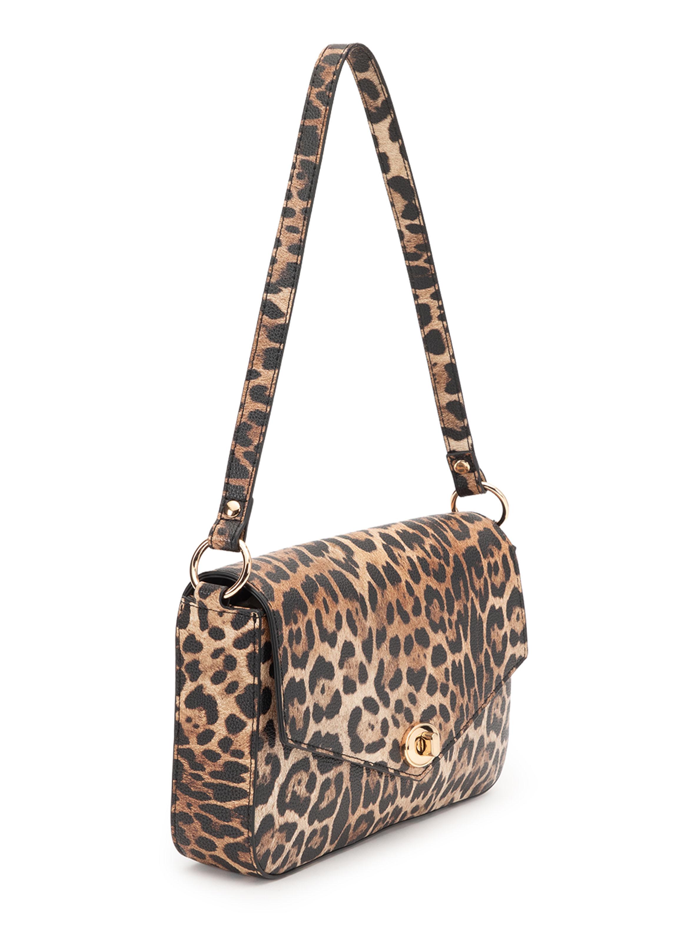 Cartera de Hombro Retro con Tapa Leopardo-1