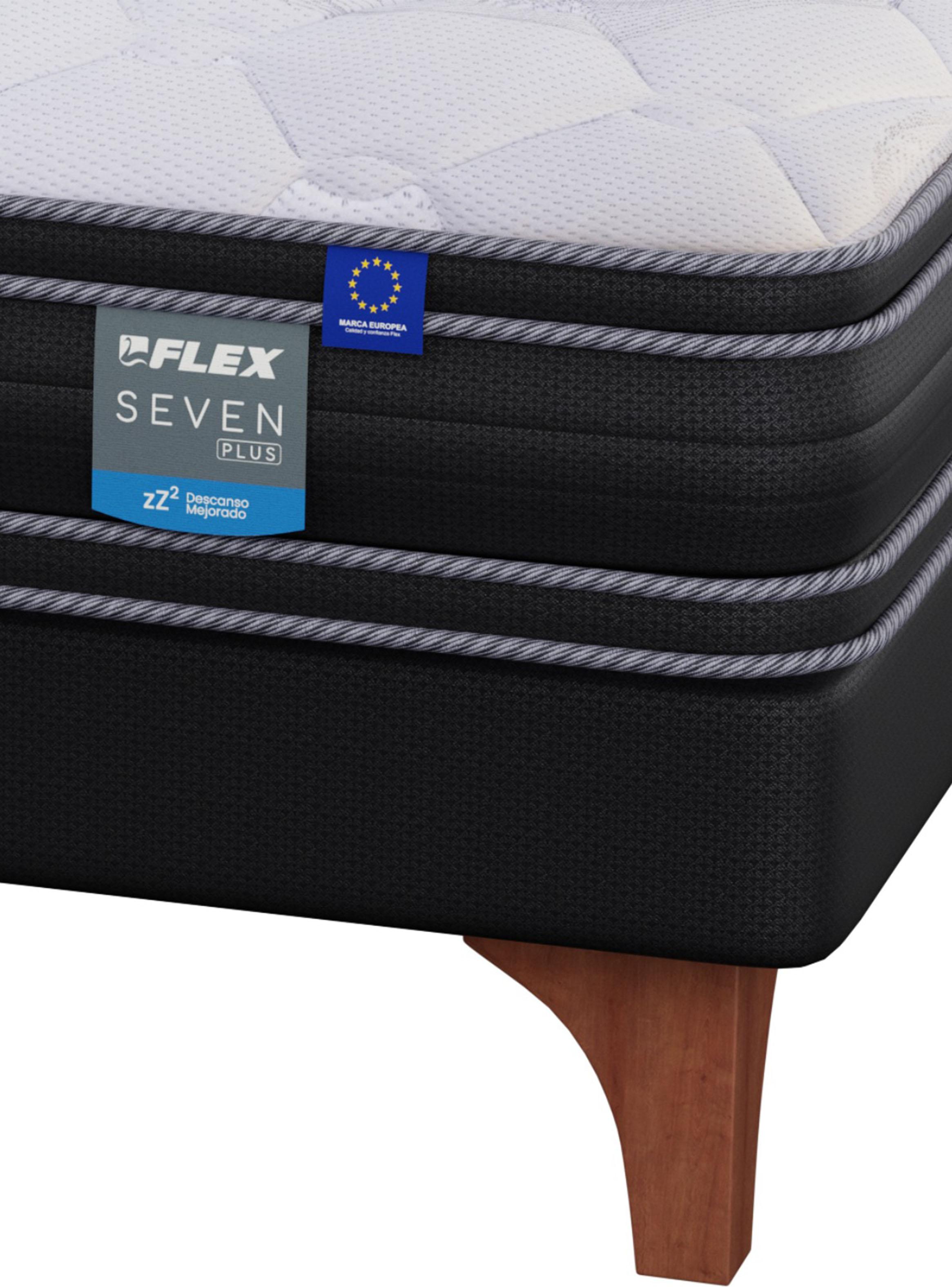 Cama Europea Seven Plus 1.5 Plazas Box + Set Colonia-4