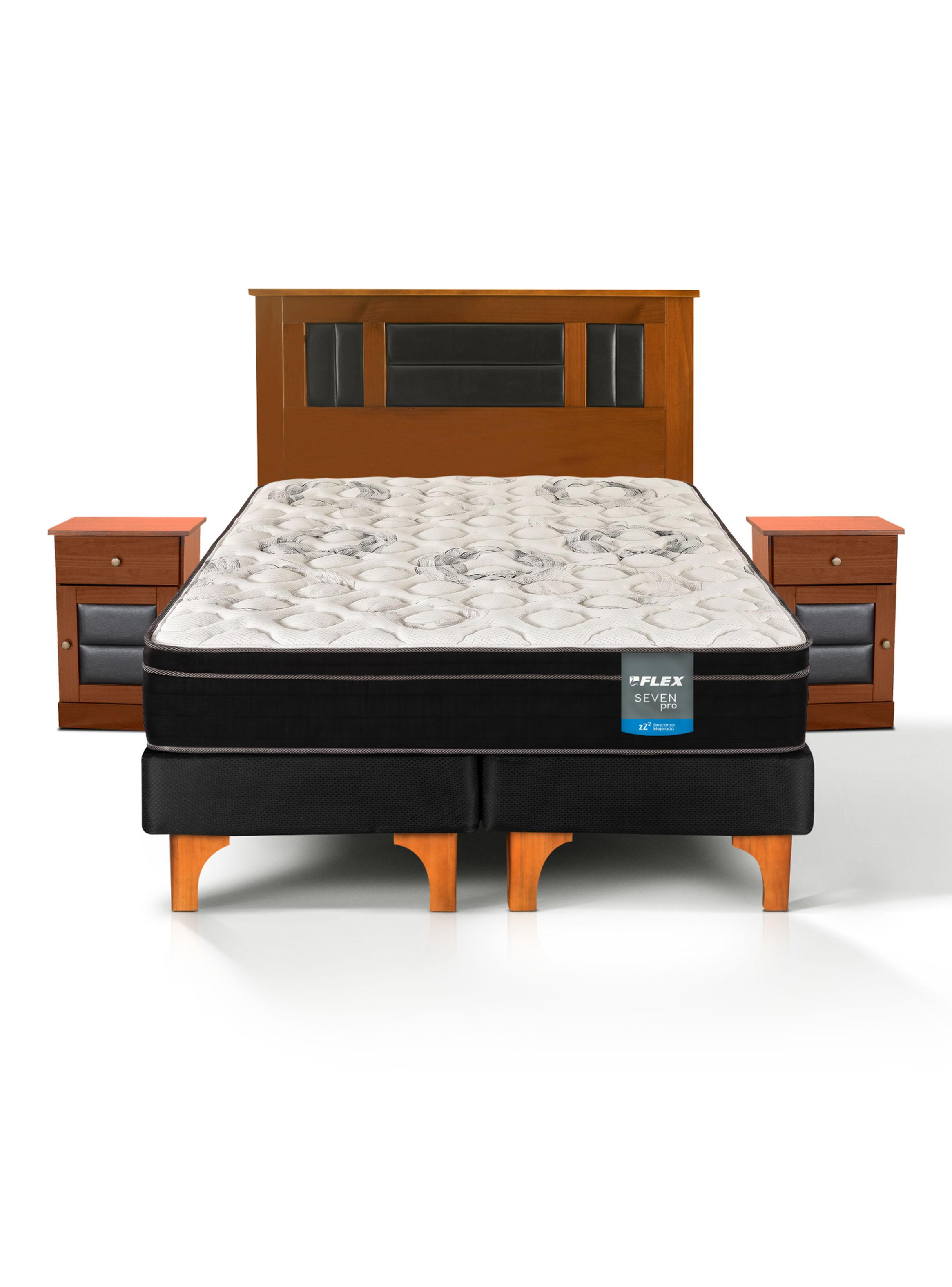 Cama Europea Seven Pro King + Set Lorraine-1