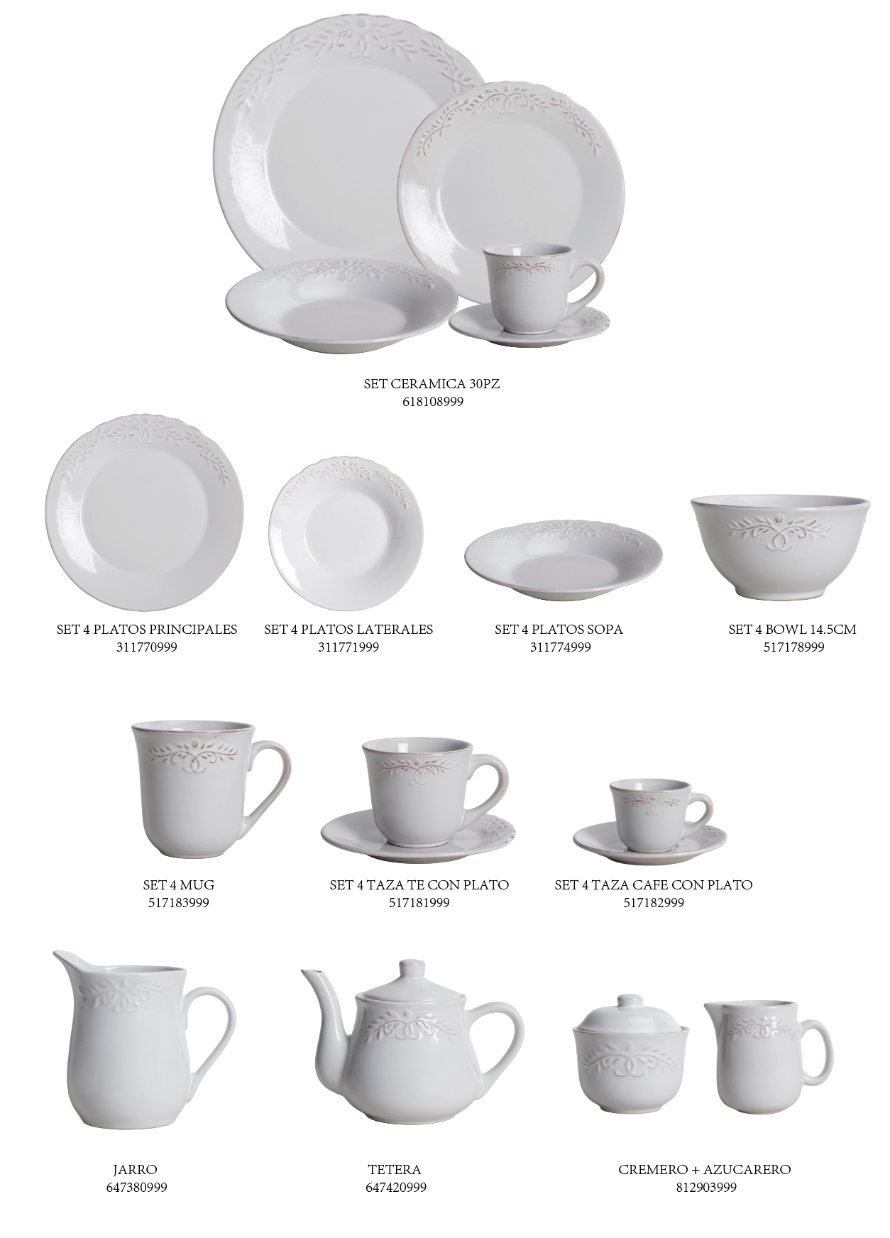 Set de Vajilla 30 Piezas Dominga Cerámica-4