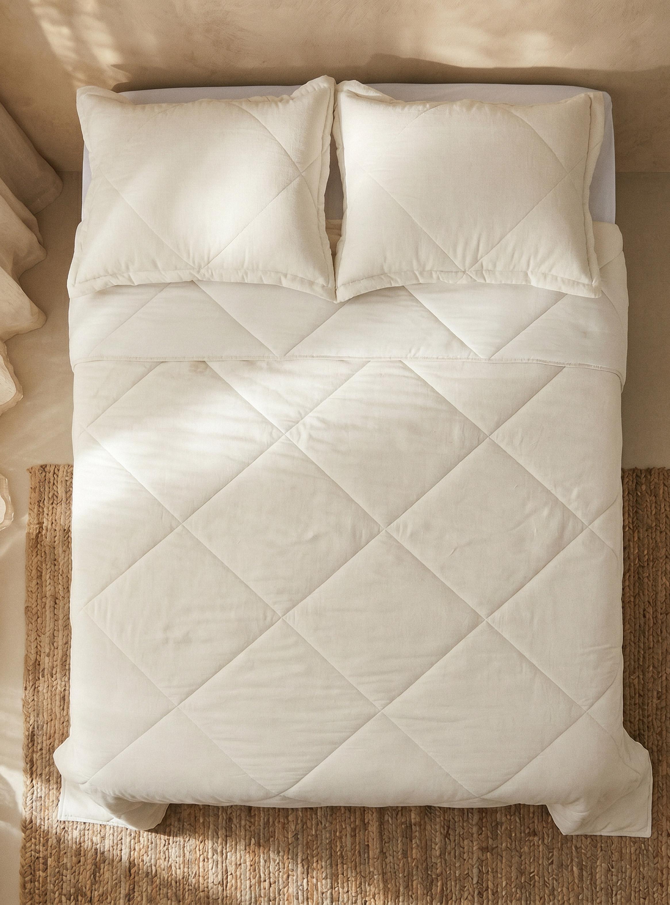 Quilt 2 Plazas Rombos Lino-2