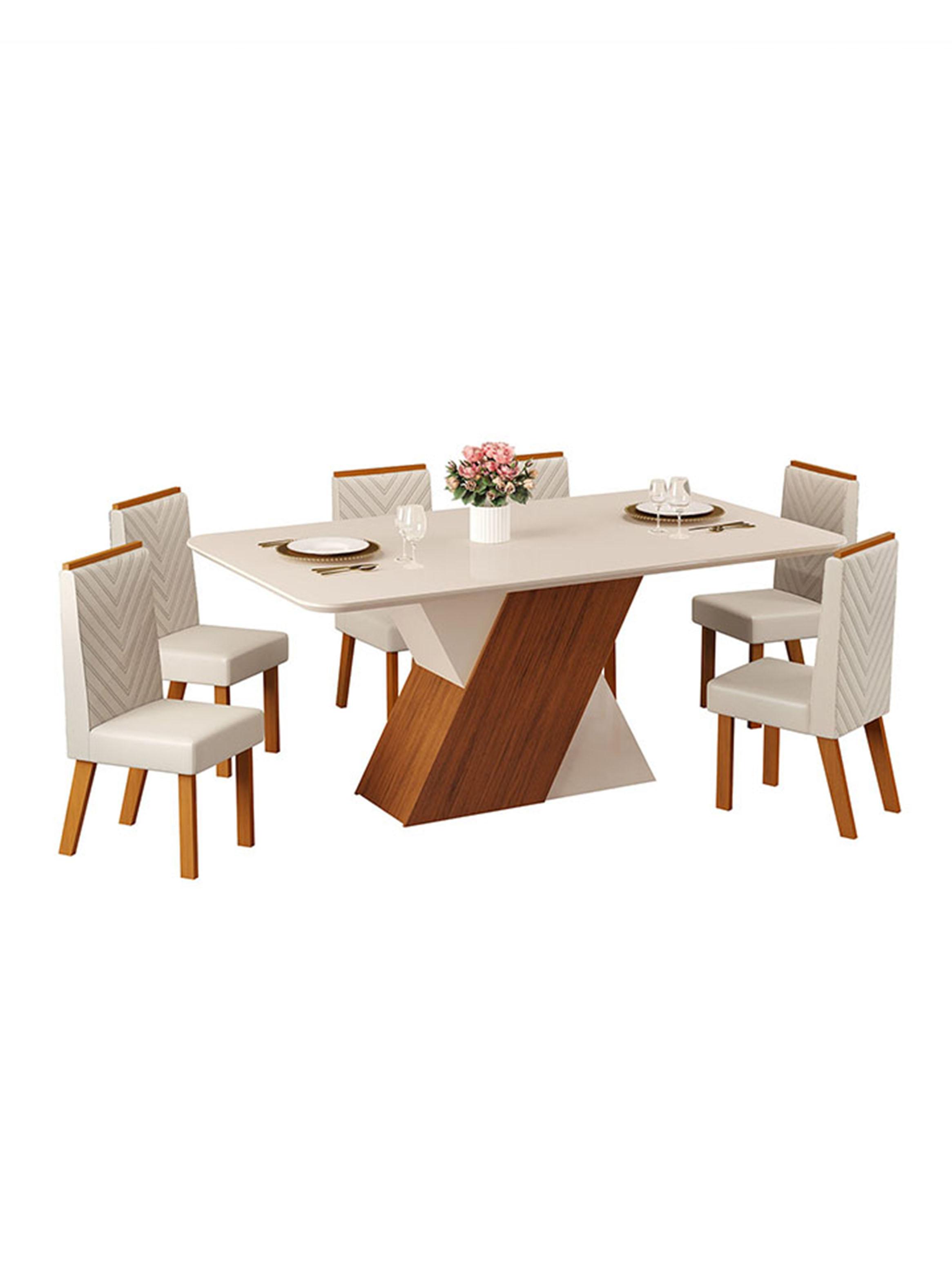 Juego de Comedor Rubi Nara 6 Sillas Rectangular Vidrio-3