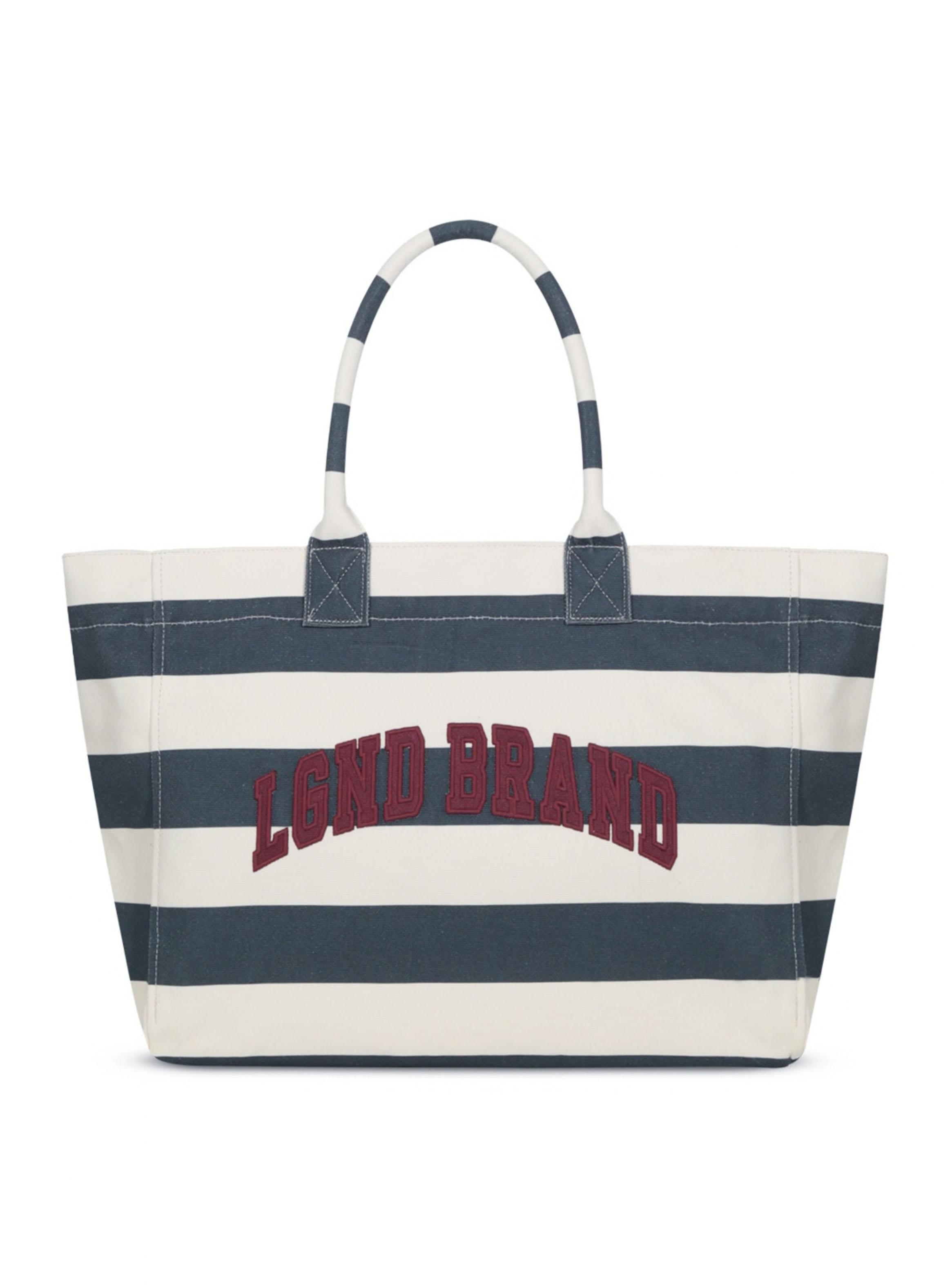 Cartera de Hombro New Canvas Stripe Tote Navy-1