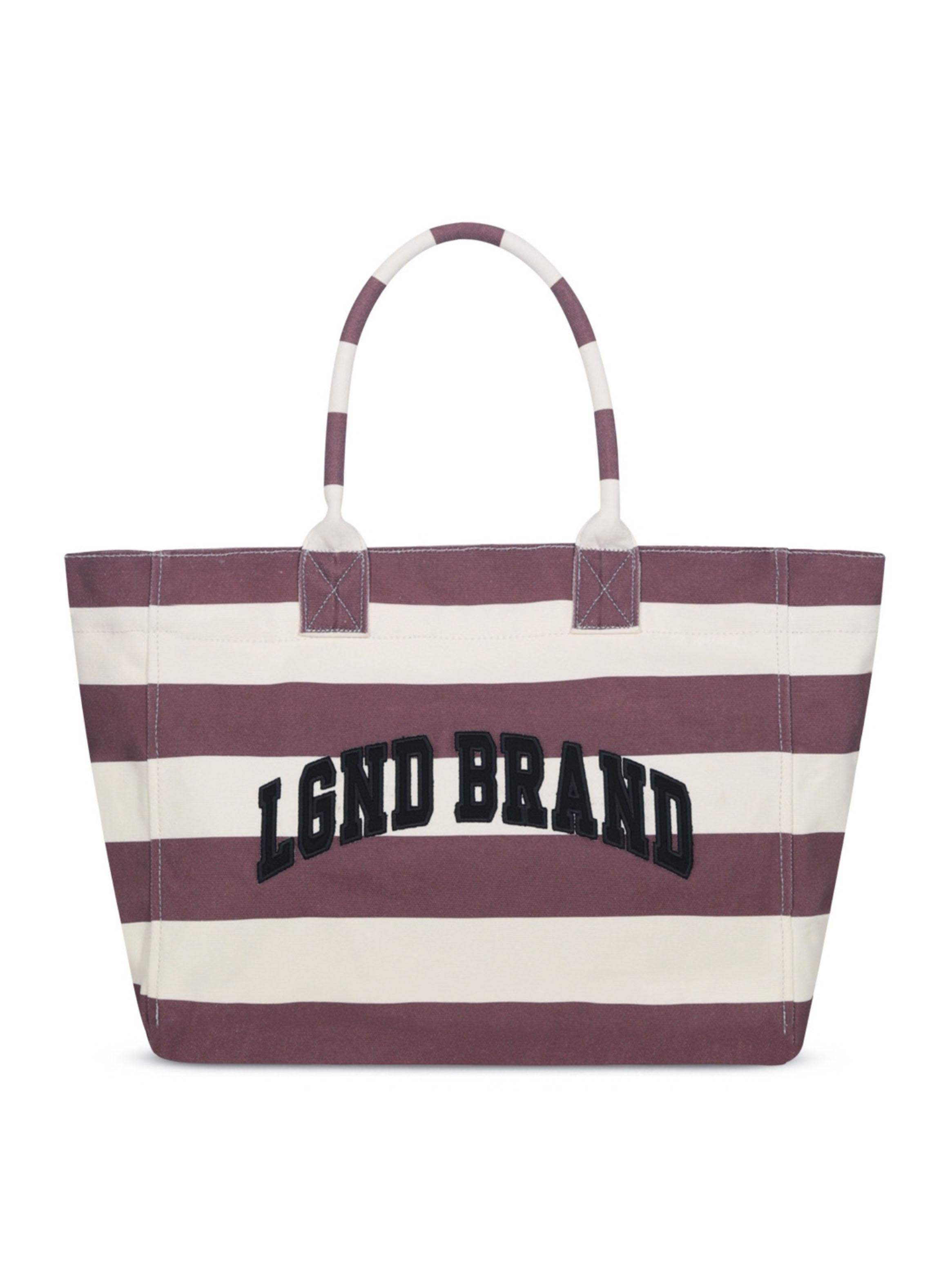 Cartera de Hombro New Canvas Stripe Tote Burgundy-1