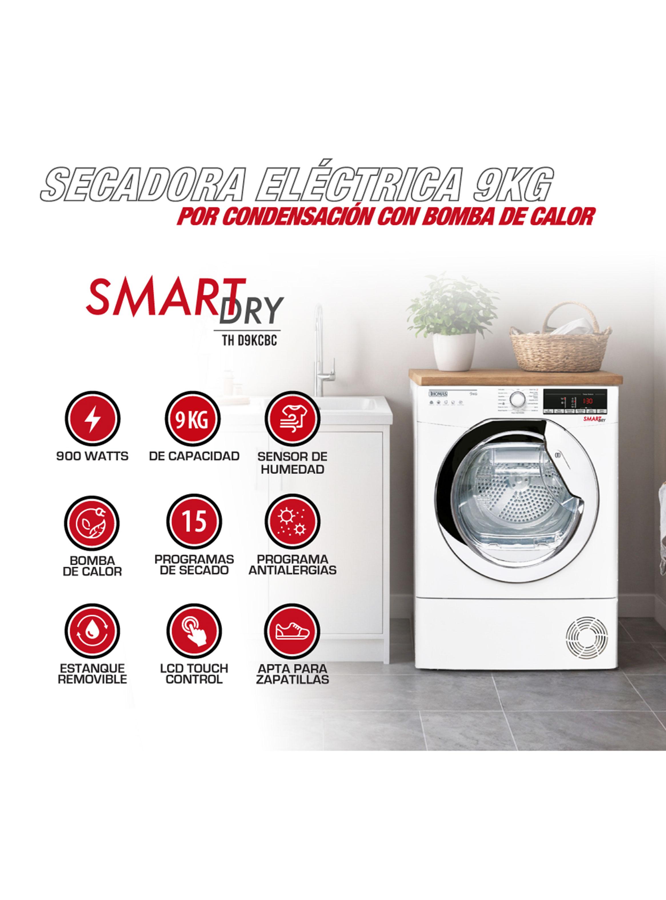 Secadora Frontal 9 Kg Condensación con Bomba Calor TH-D9KCBC-6