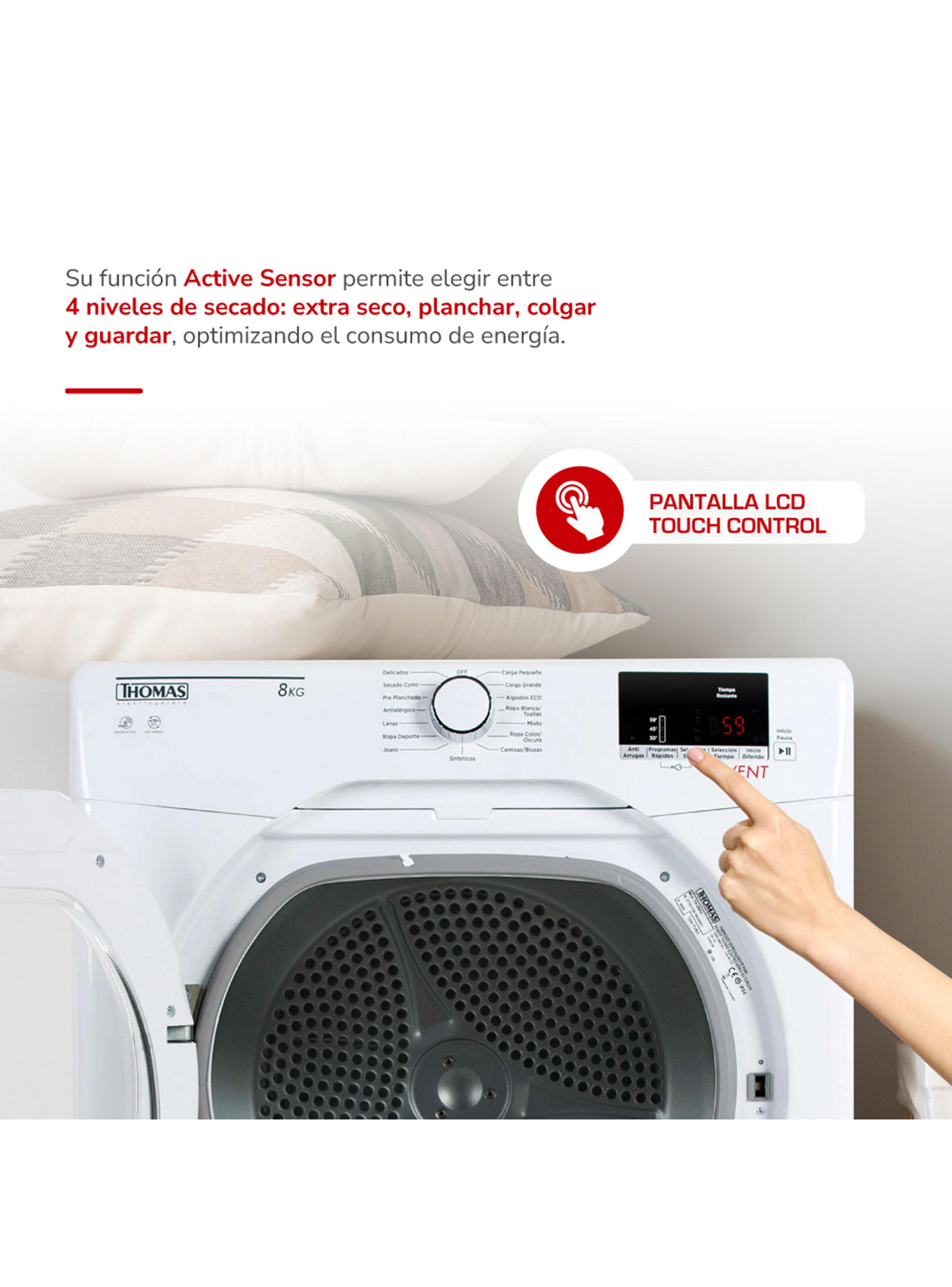 Secadora Frontal 8 Kg con Evacuación TH-D8KV-5