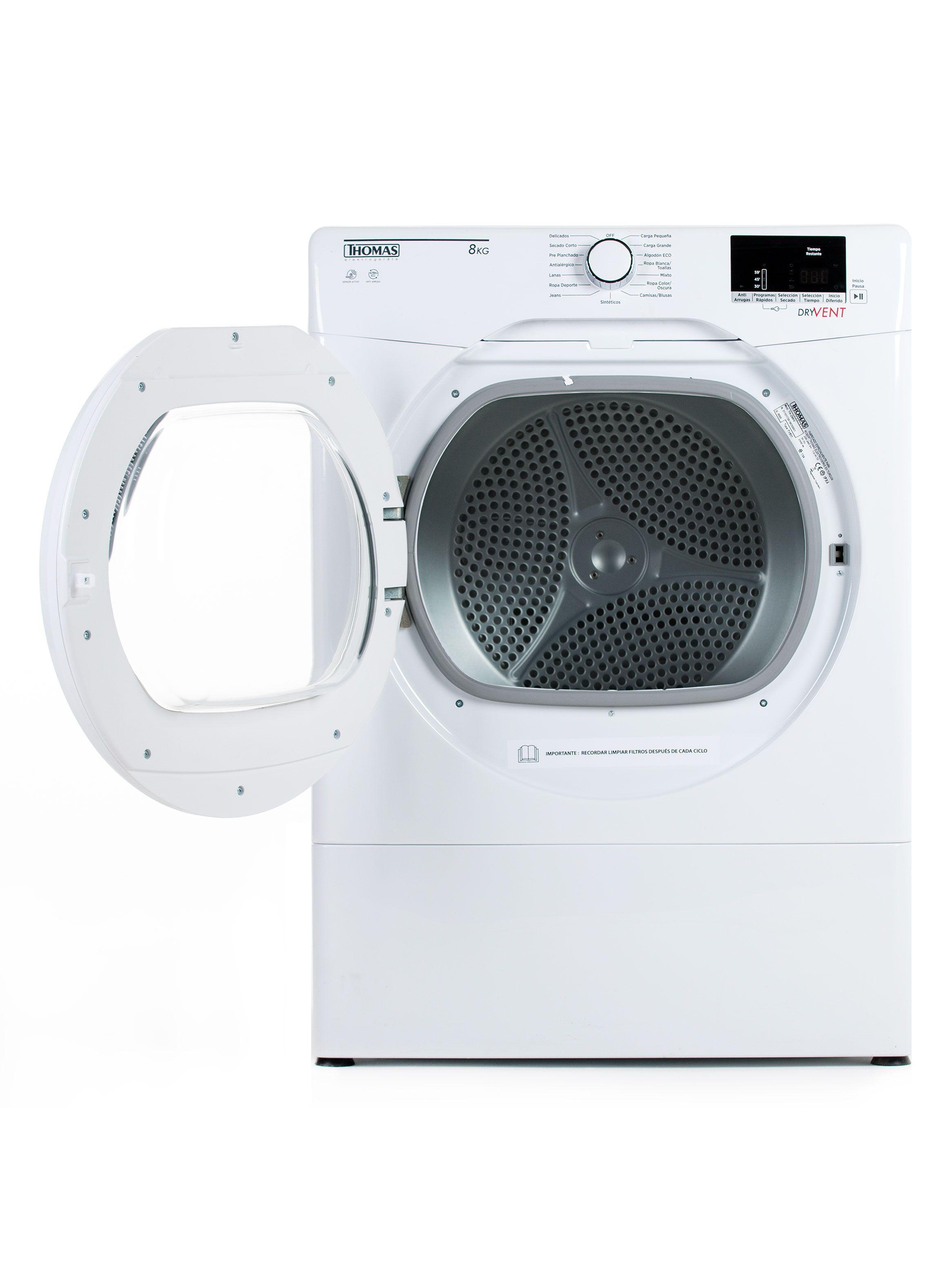 Secadora Frontal 8 Kg con Evacuación TH-D8KV-2