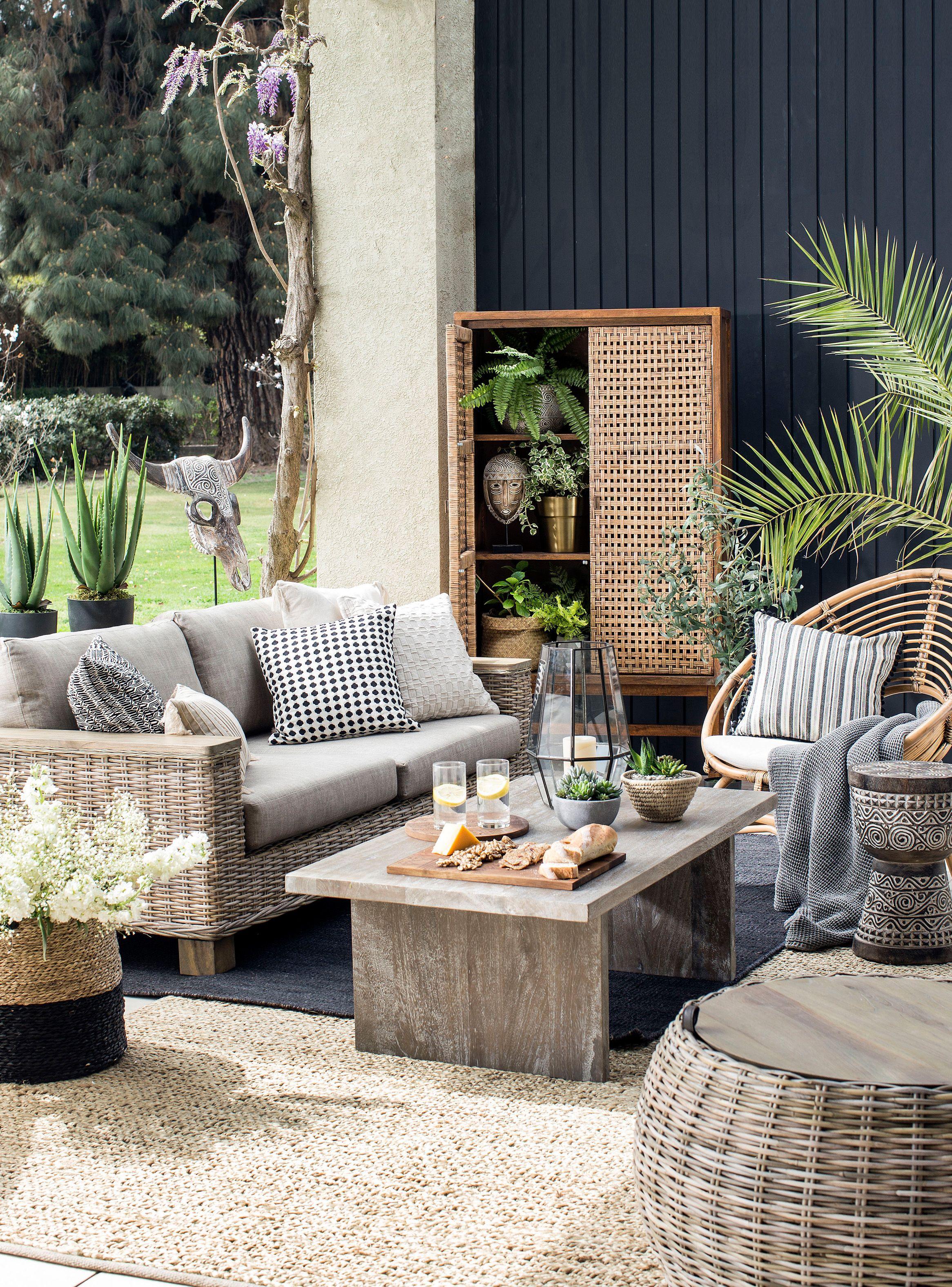 Sofá Victoria White 3 Cuerpos Ratán-5