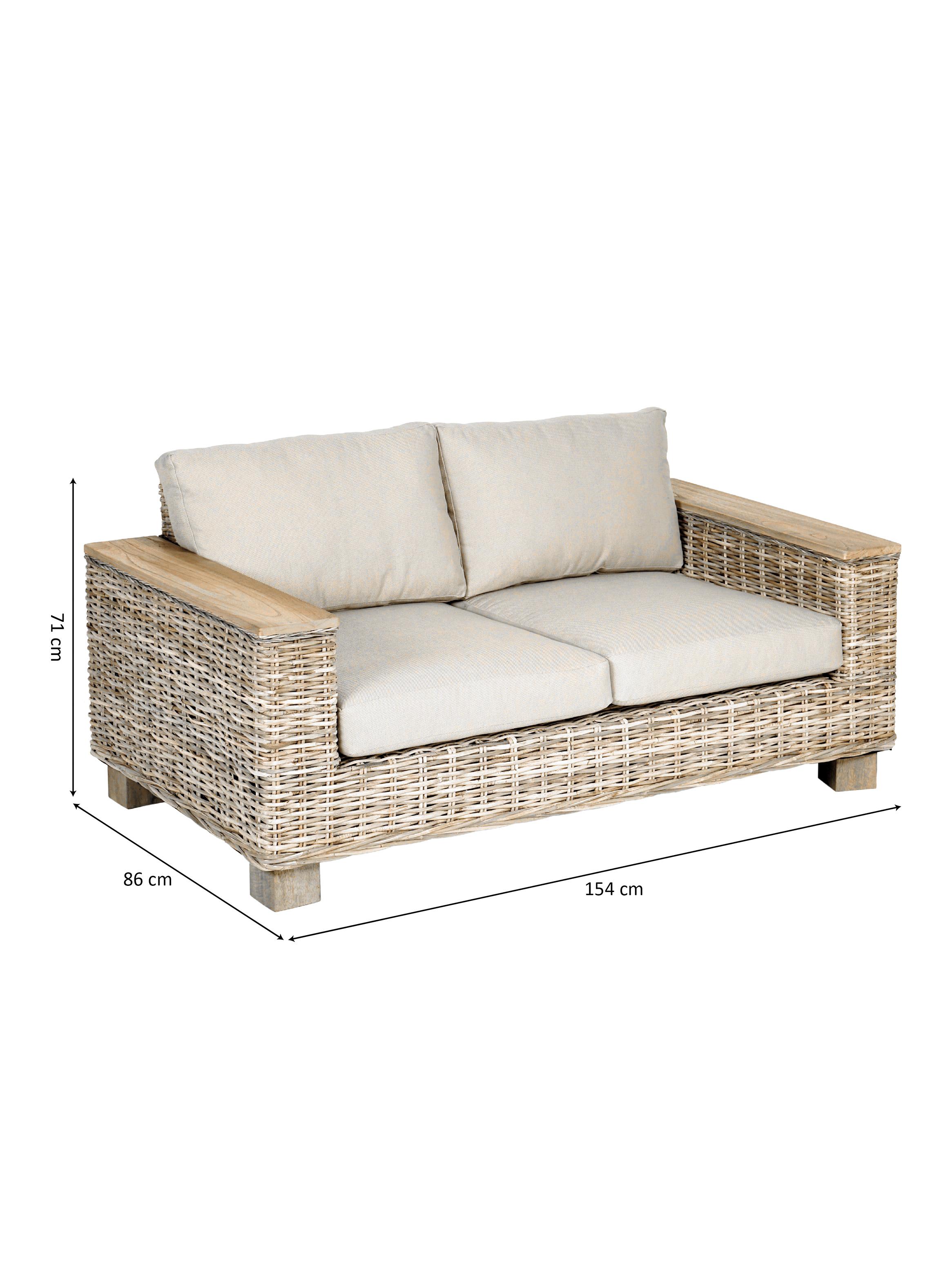 Sofá Victoria 2 Cuerpos Ratán-2