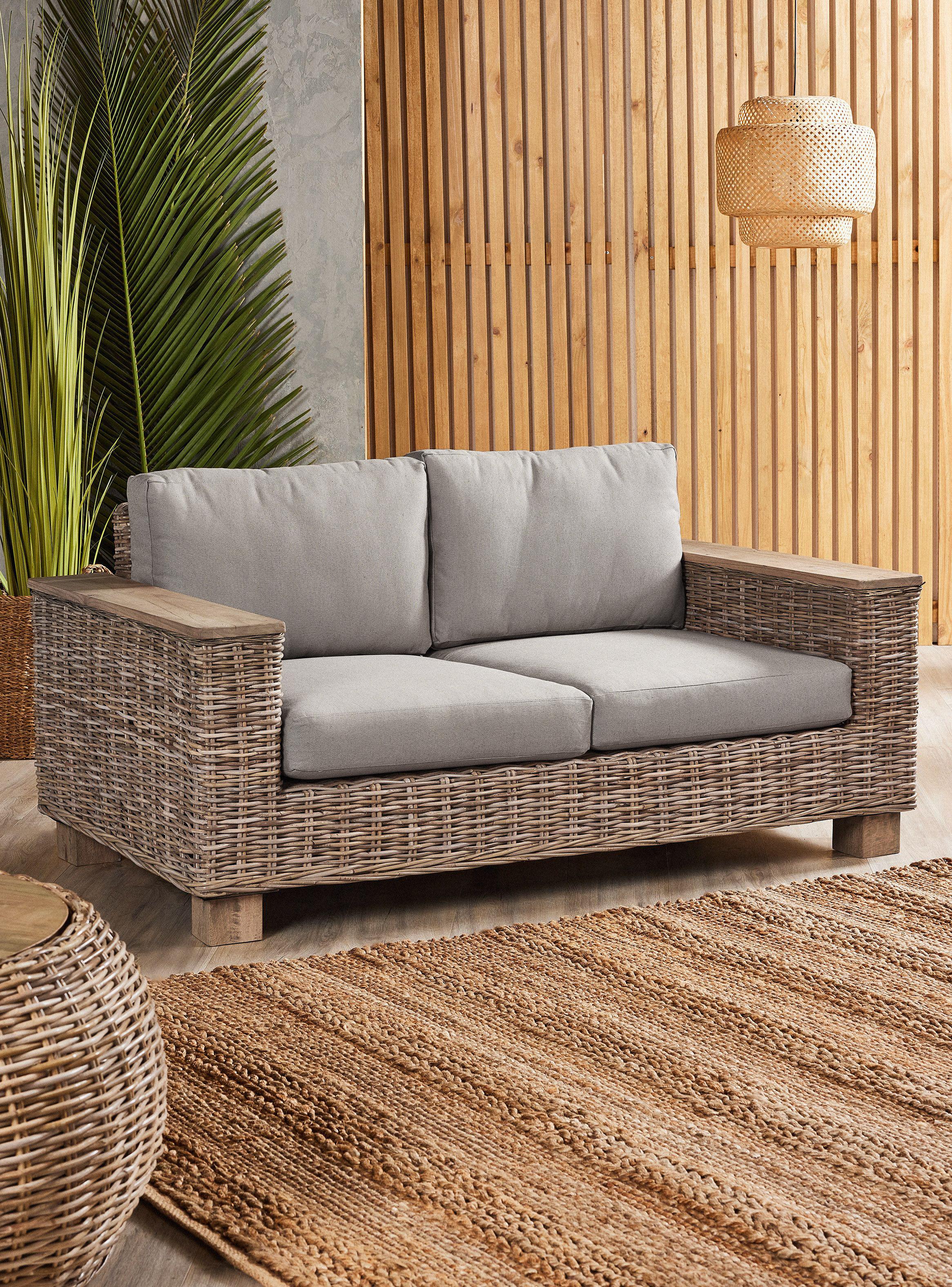 Sofá Victoria 2 Cuerpos Ratán-5