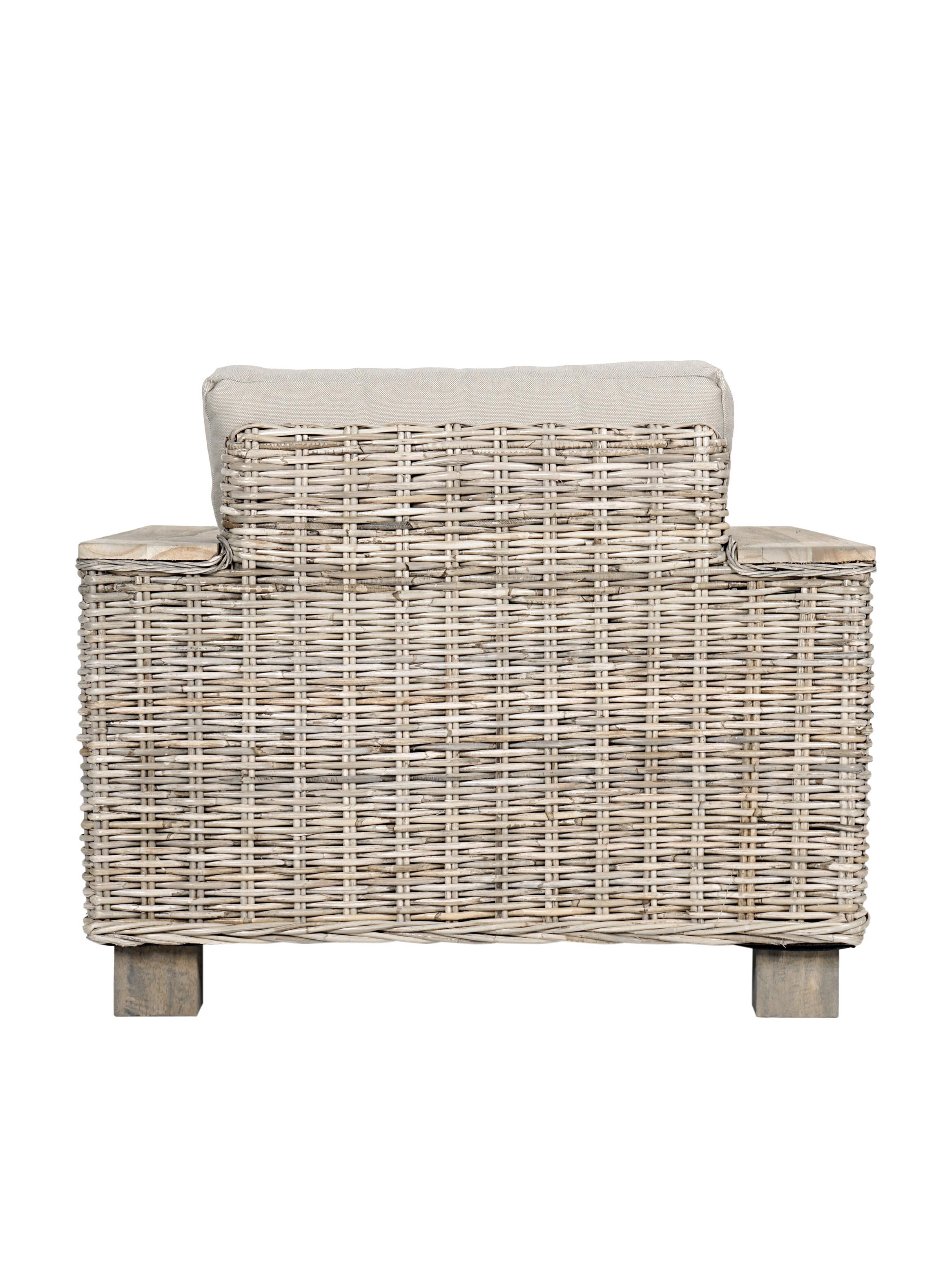 Sillón Victoria White 1 Cuerpo Ratán-4