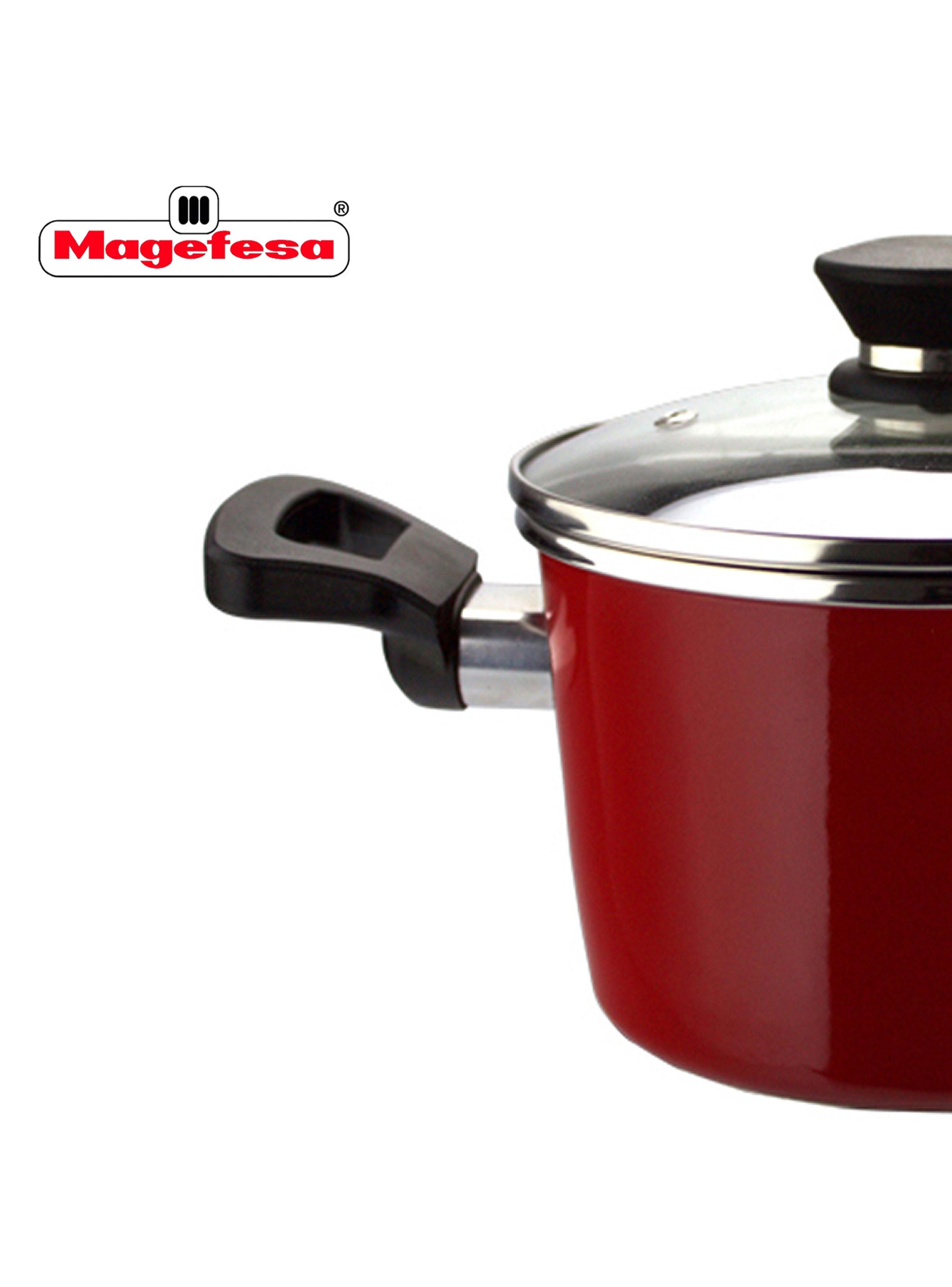 Batería de Cocina de 7 Piezas Coral Roja-1